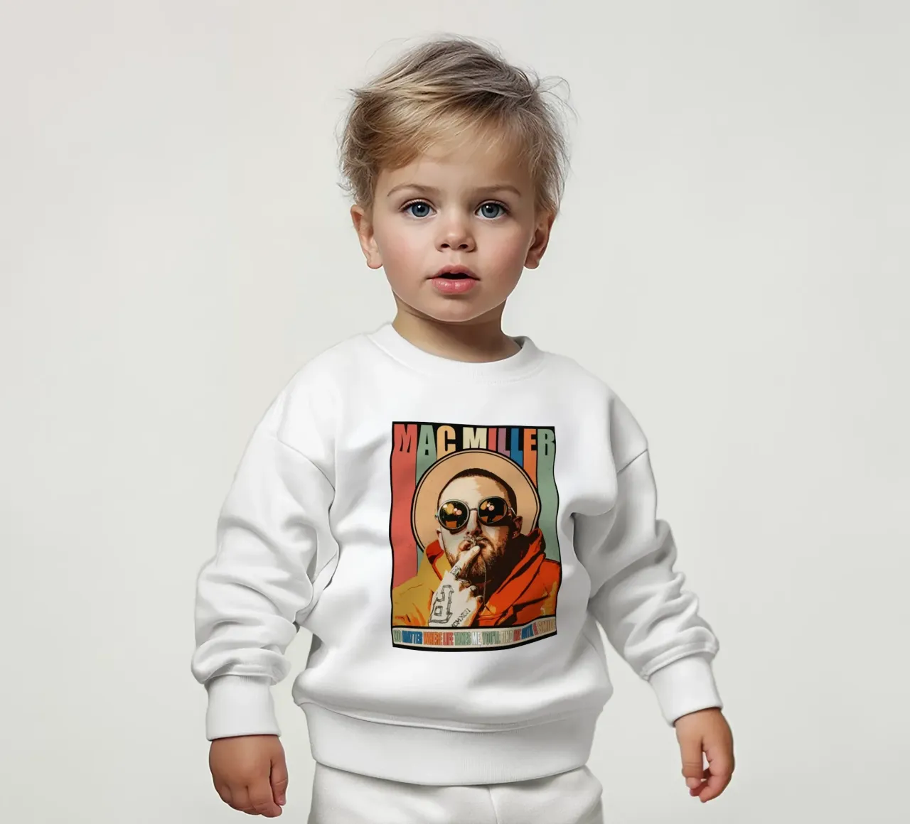Lo stile divertente di Mac Miller felpa neonato da softseilish