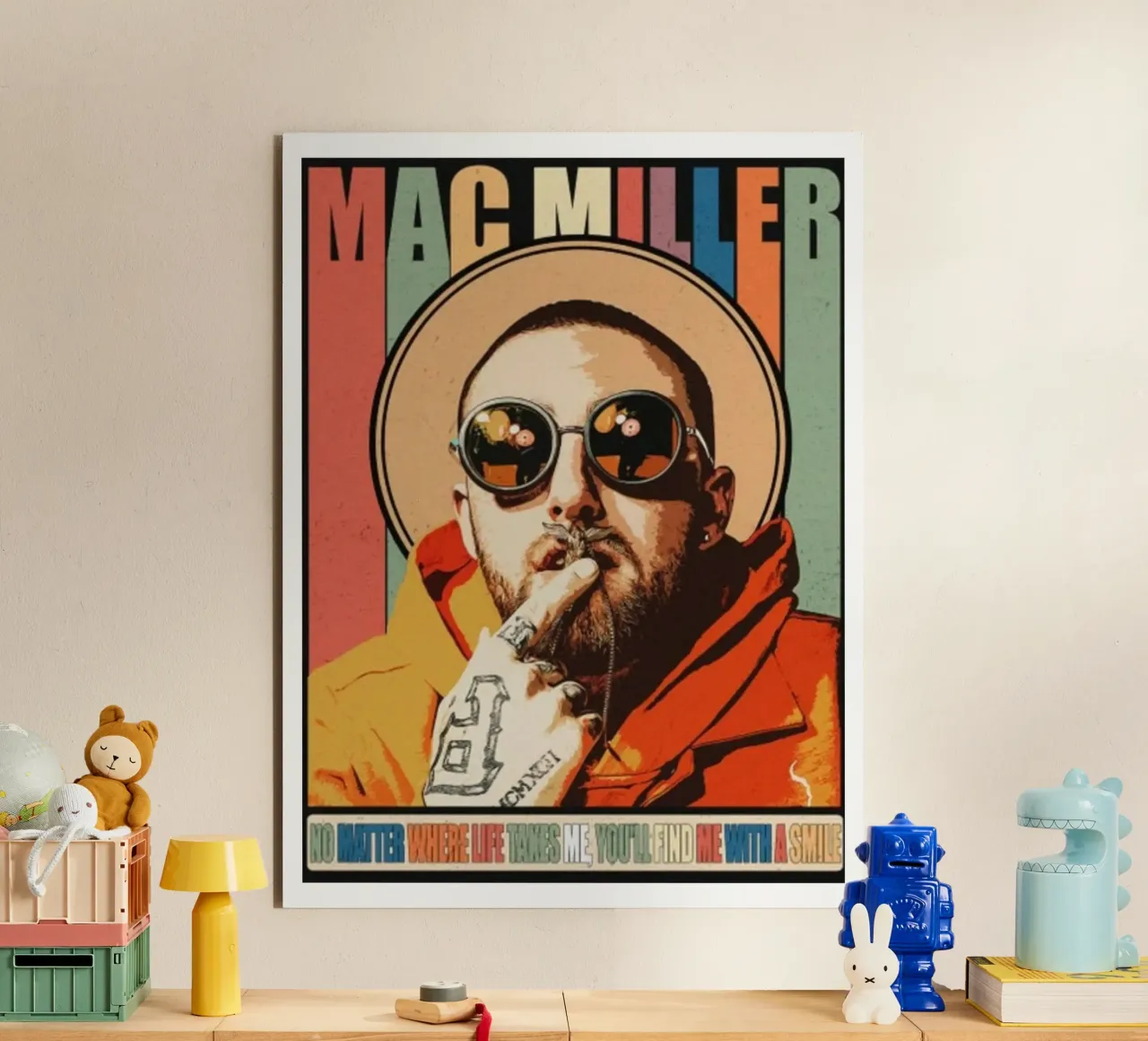 Lo stile divertente di Mac Miller alluminio dibond da softseilish