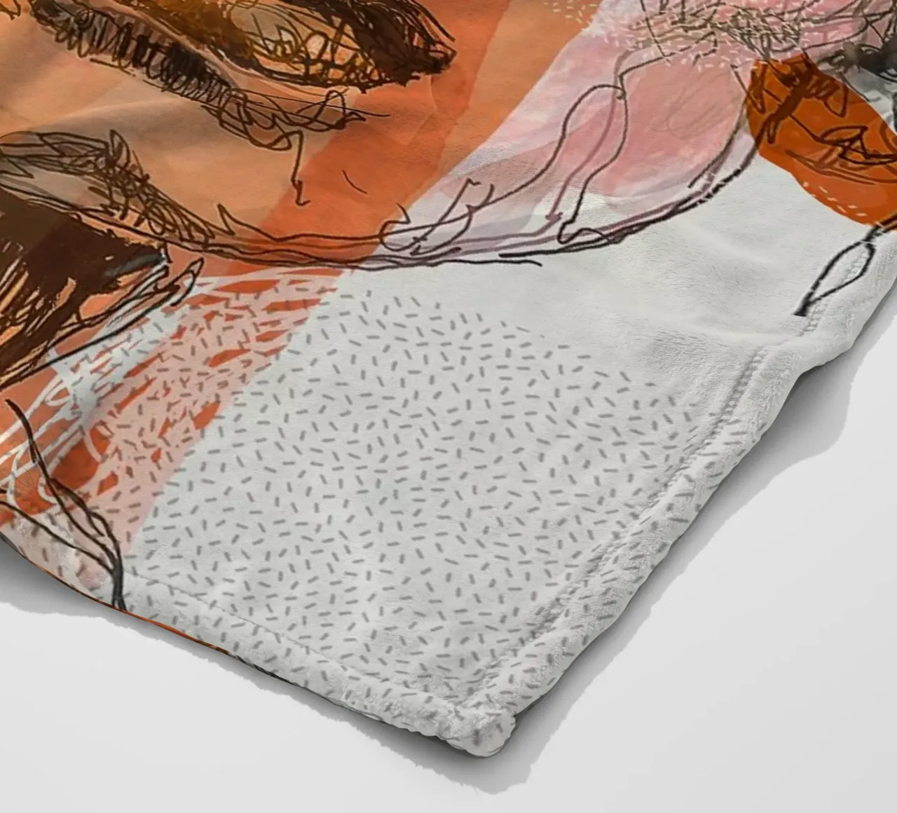 orange fleece blanket by Giulio Iurissevich