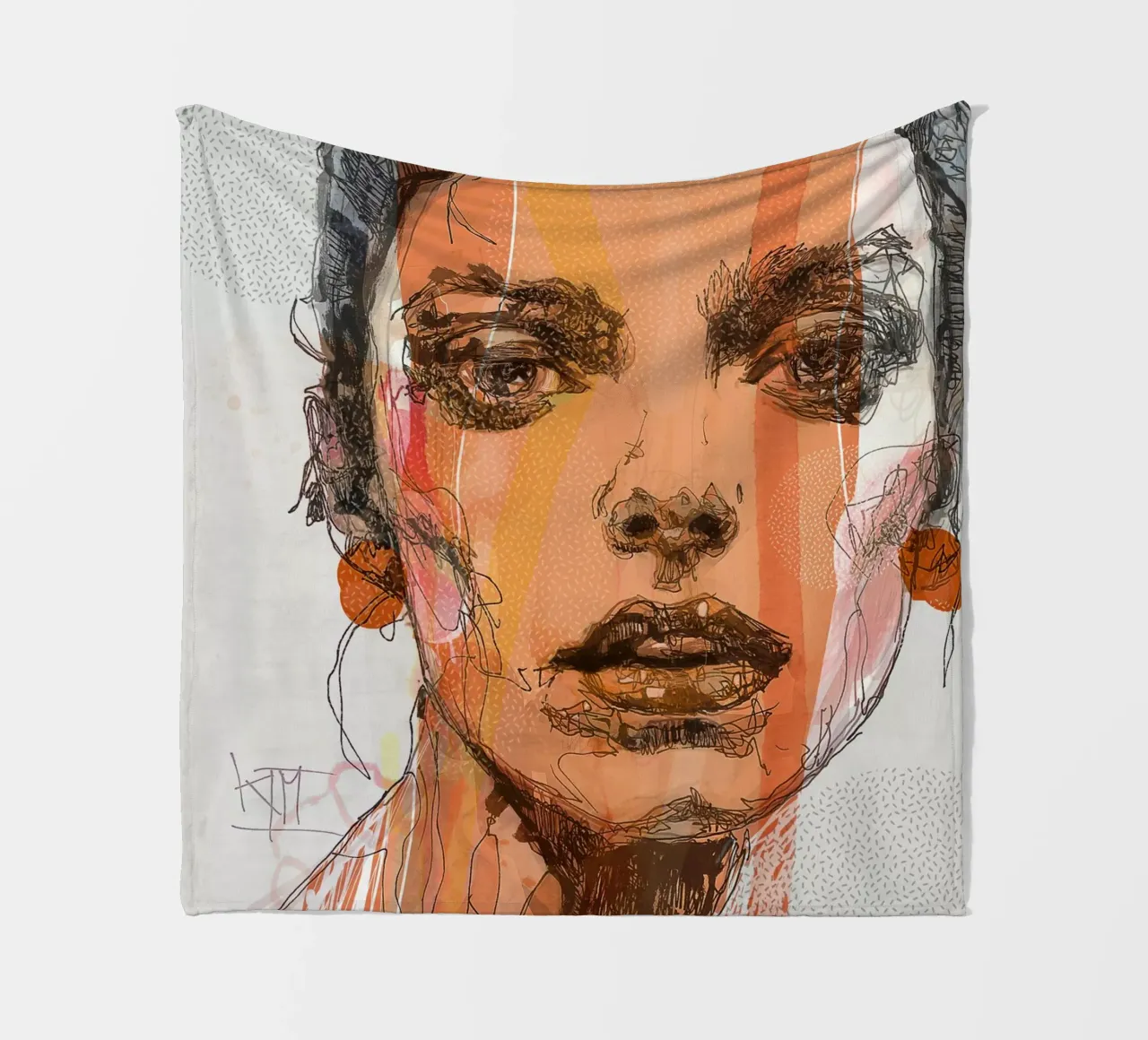 orange fleece blanket by Giulio Iurissevich