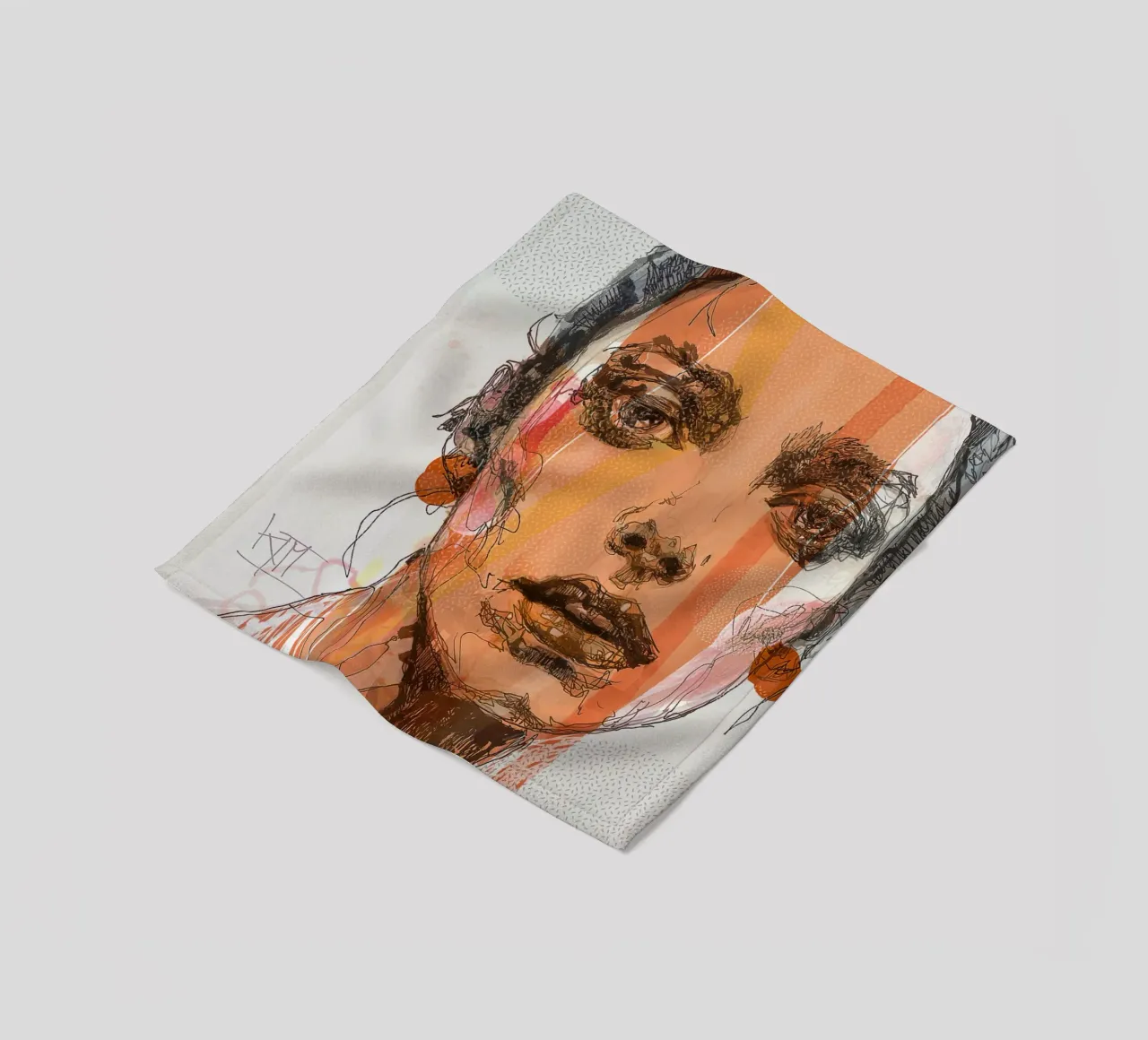 orange fleece blanket by Giulio Iurissevich