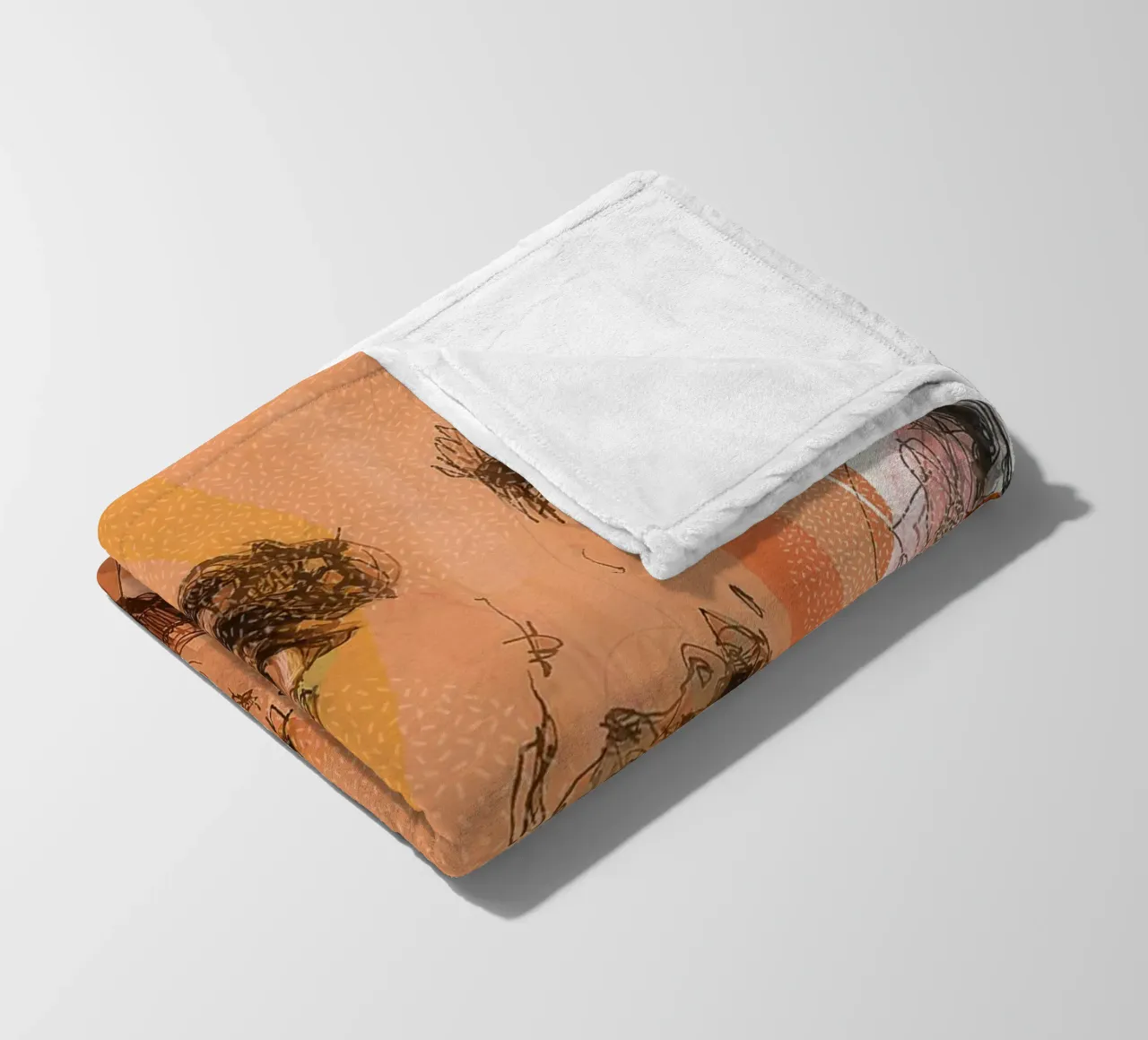 orange fleece blanket by Giulio Iurissevich