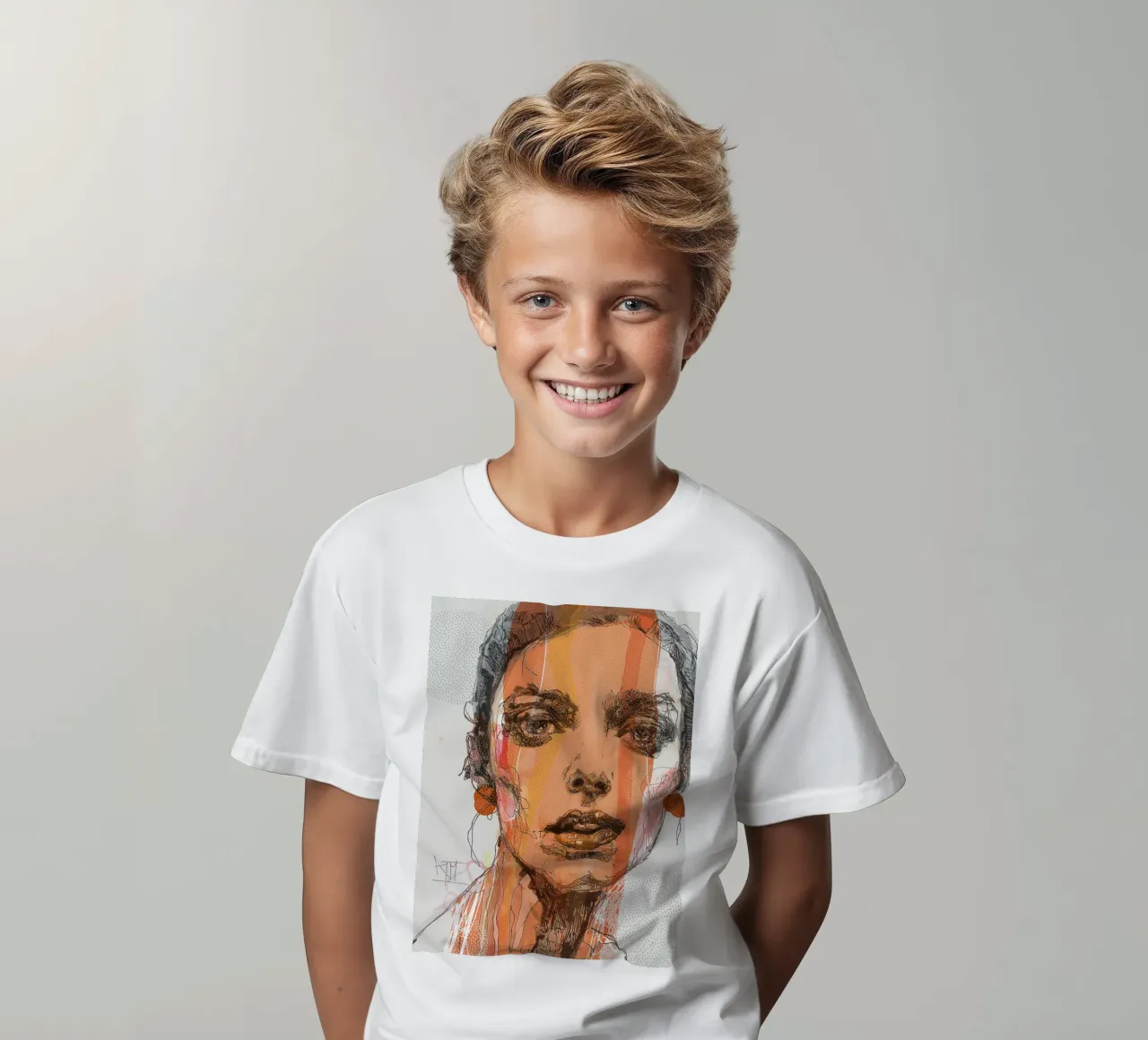 orange t-shirt bambini da Giulio Iurissevich