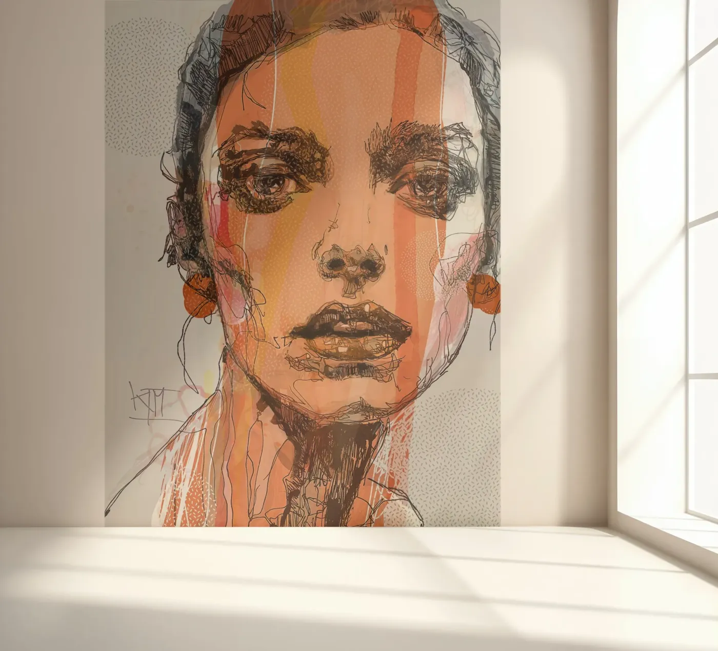 orange fotobehang van Giulio Iurissevich