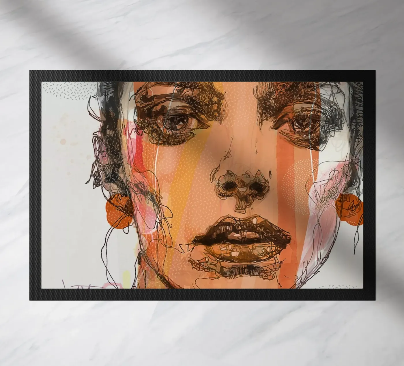 orange doormat by Giulio Iurissevich