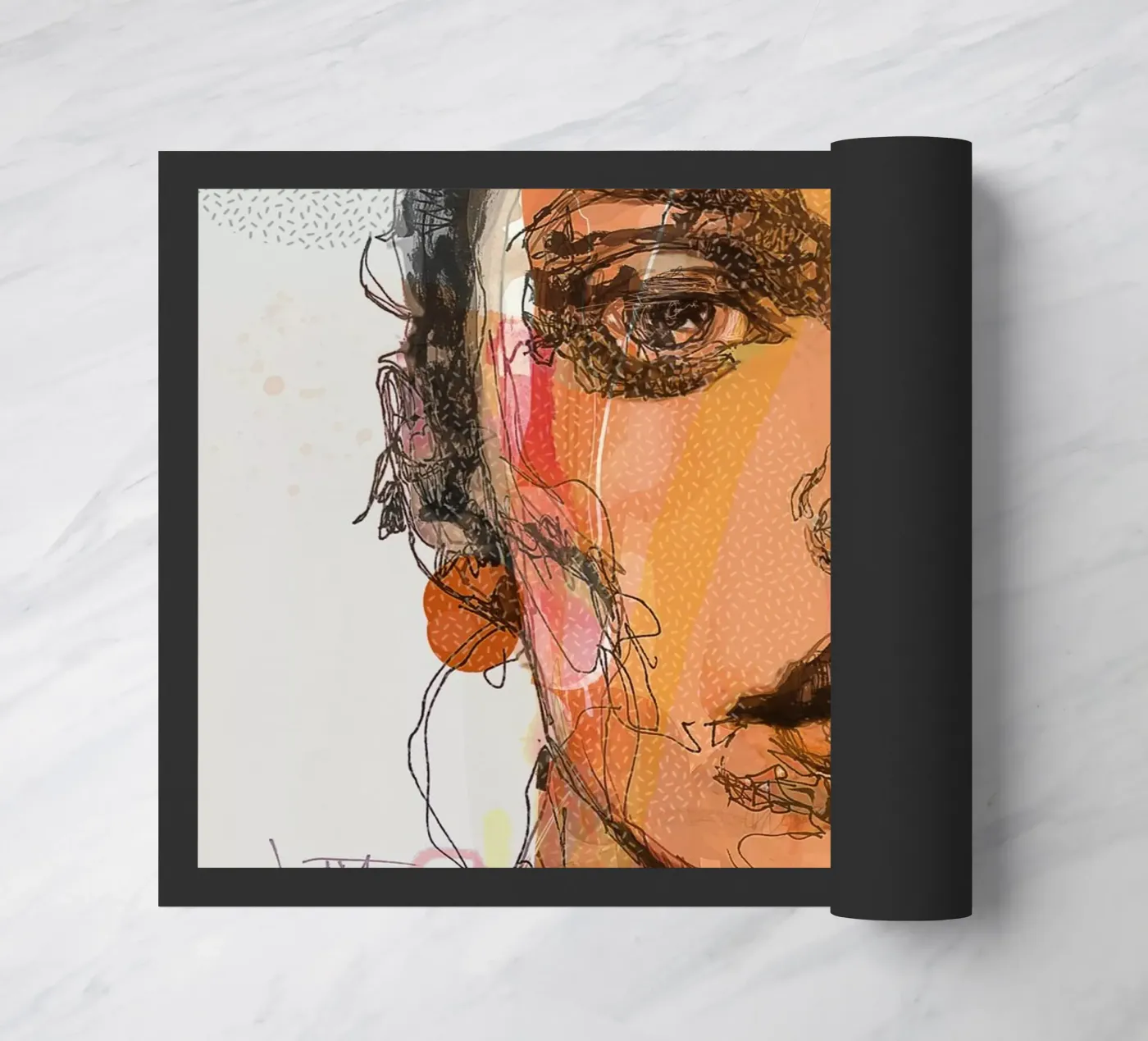 orange doormat by Giulio Iurissevich