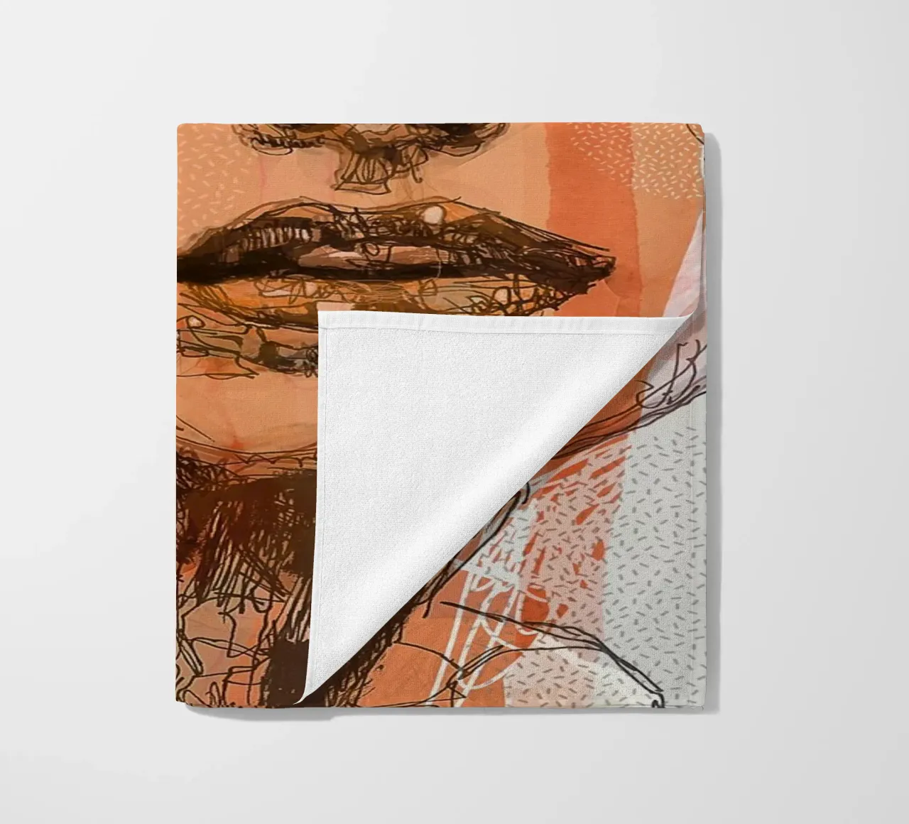 orange beach towel by Giulio Iurissevich