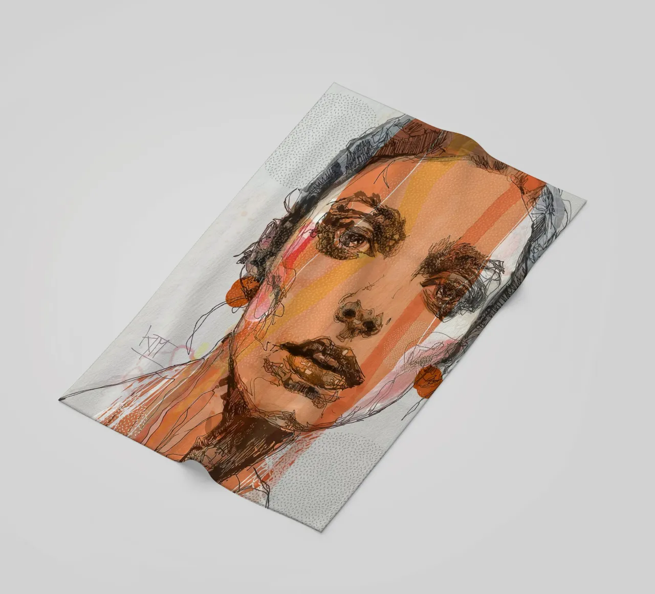 orange beach towel by Giulio Iurissevich