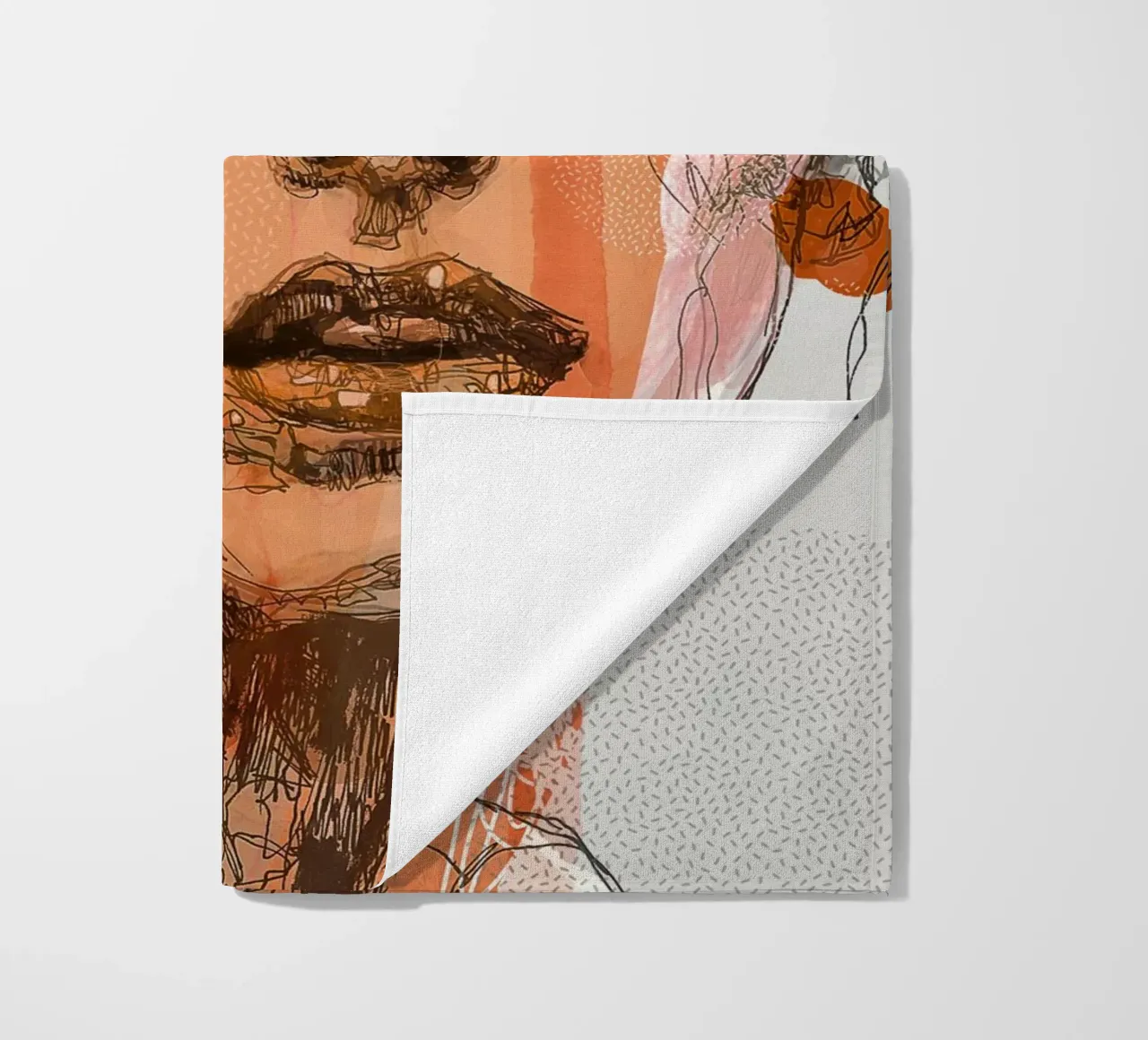 orange beach towel by Giulio Iurissevich