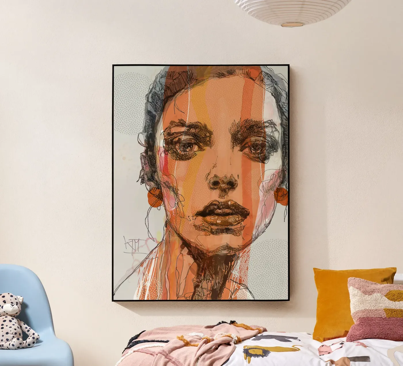 orange acrylic glass by Giulio Iurissevich