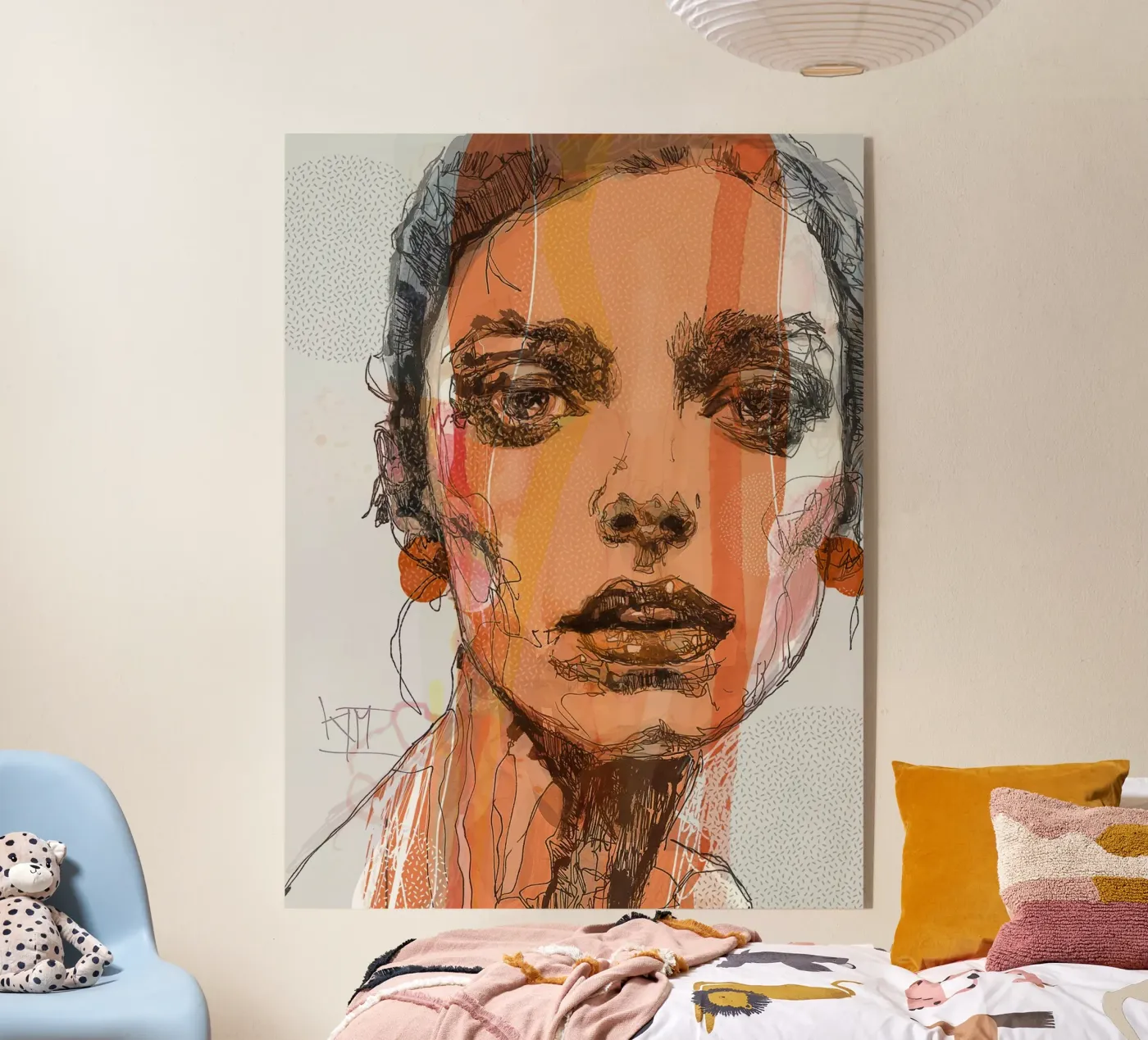 orange acrylic glass by Giulio Iurissevich