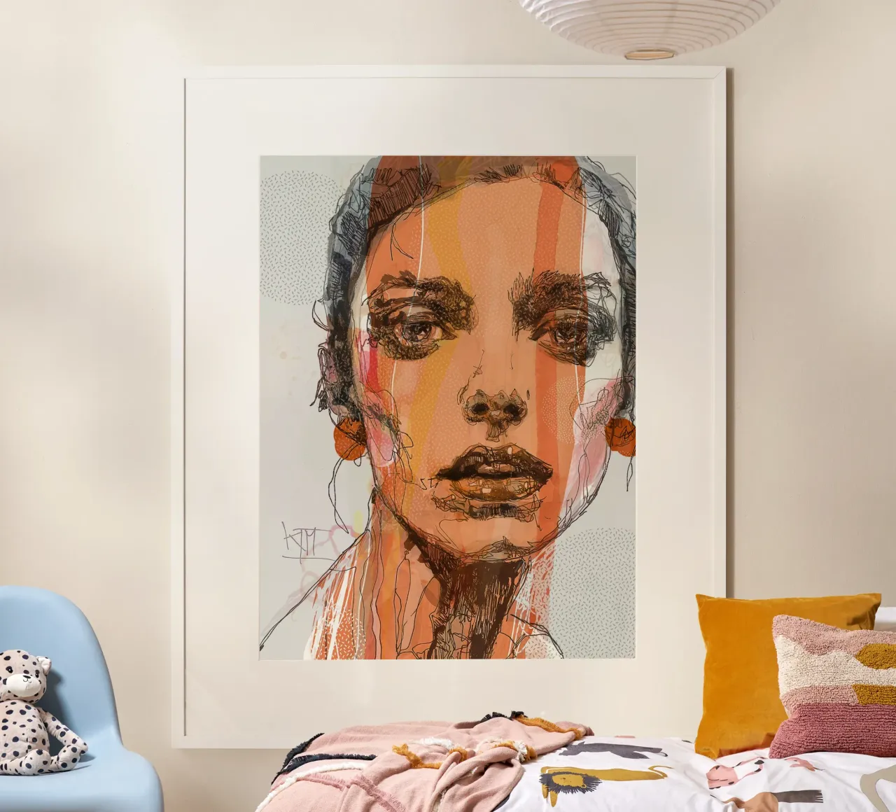 orange poster by Giulio Iurissevich