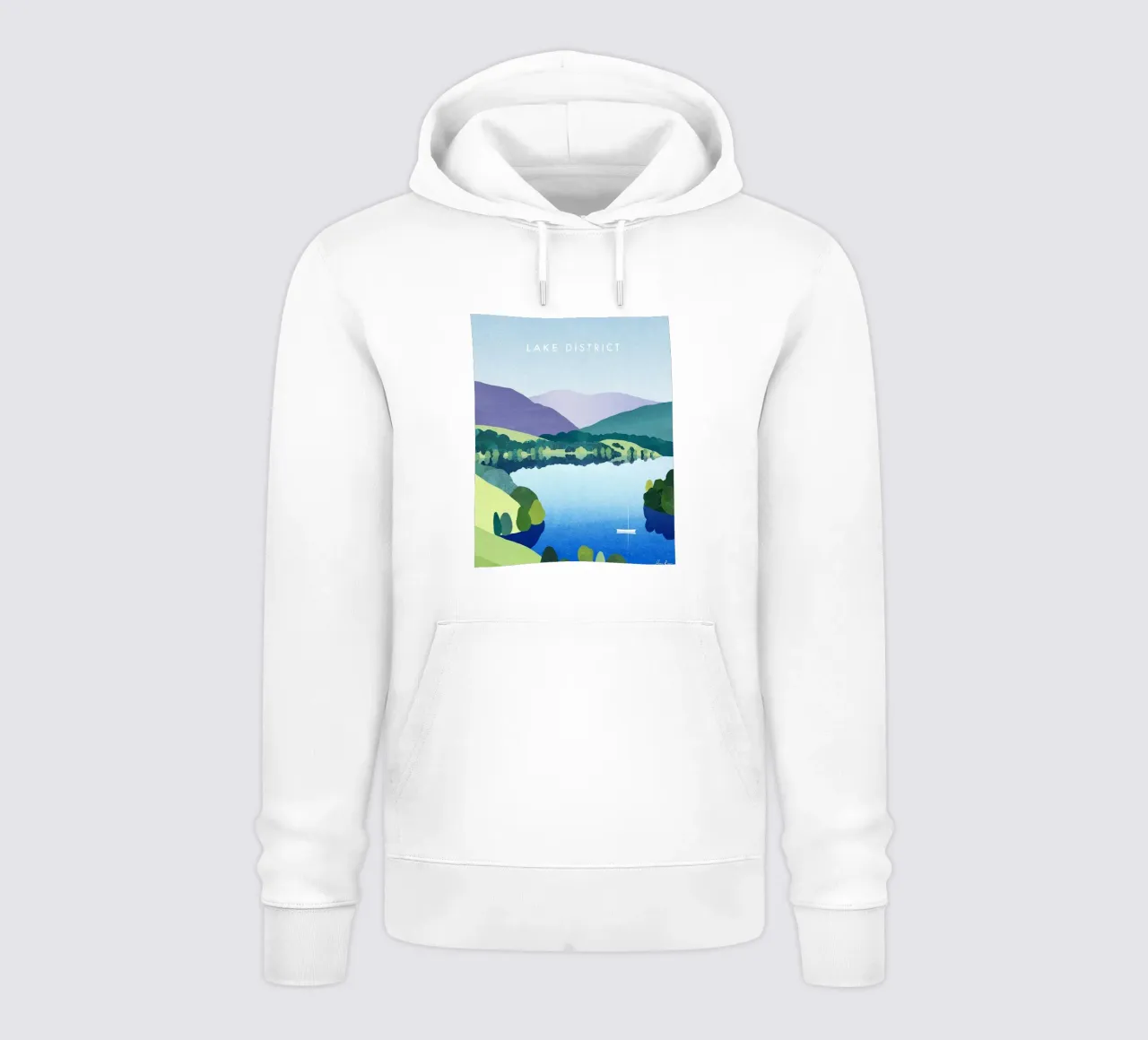 incredibile vista panoramica sul lago felpa con cappuccio da damon store