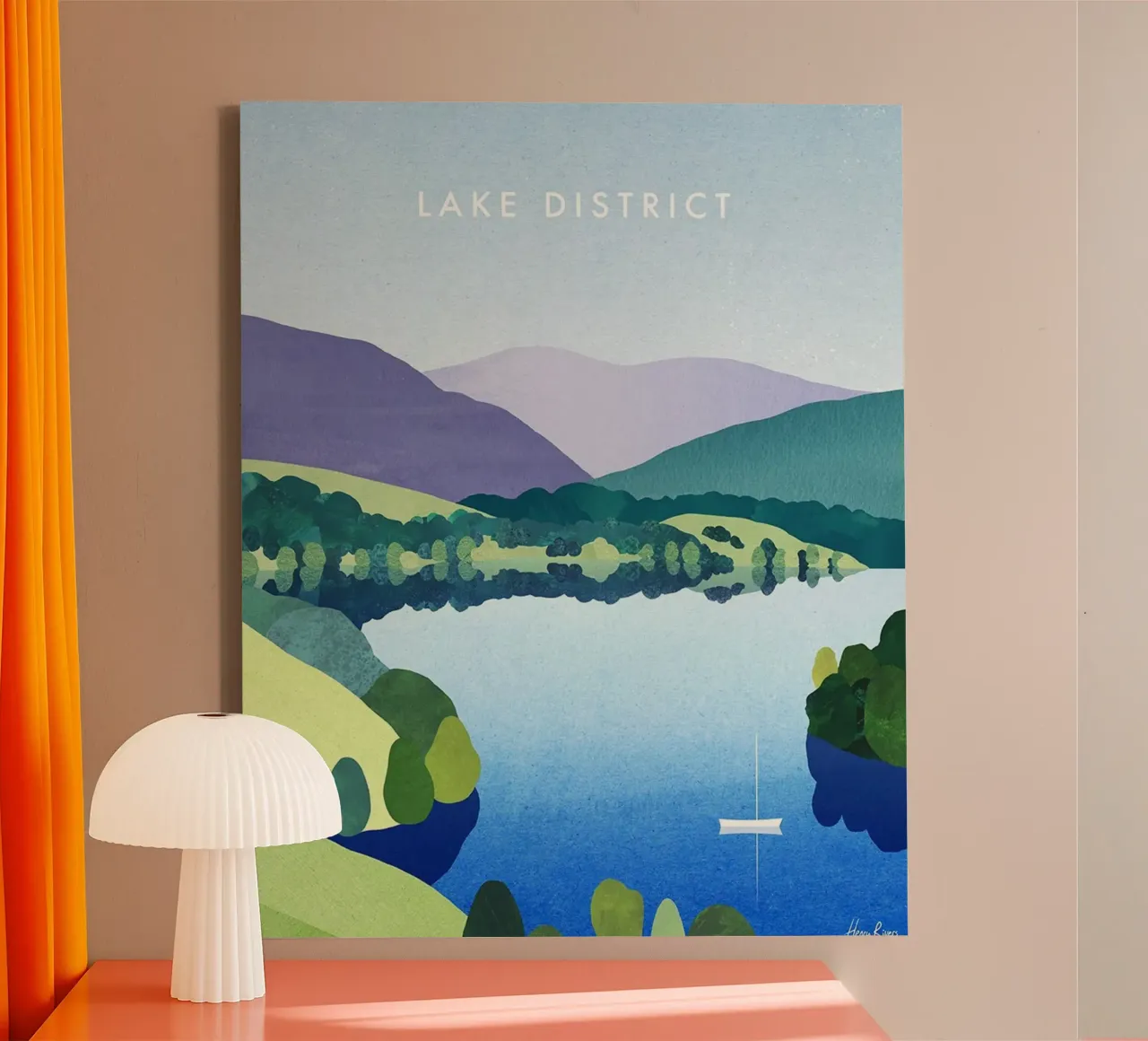amazing panoramic view of the lake canvas by damon store