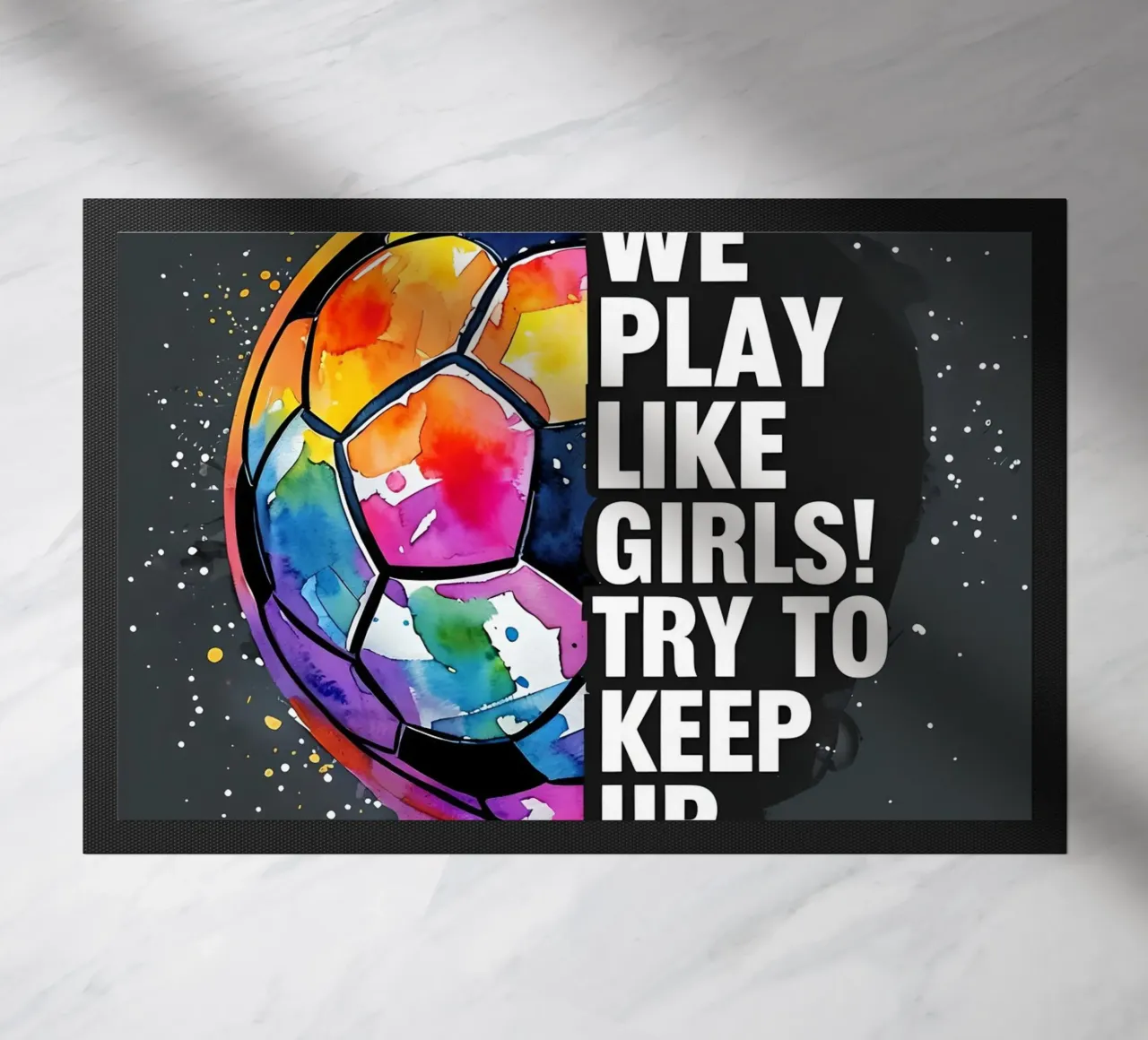 Pallone da calcio colorato con testo zerbino da 🥝 KIWI STORE