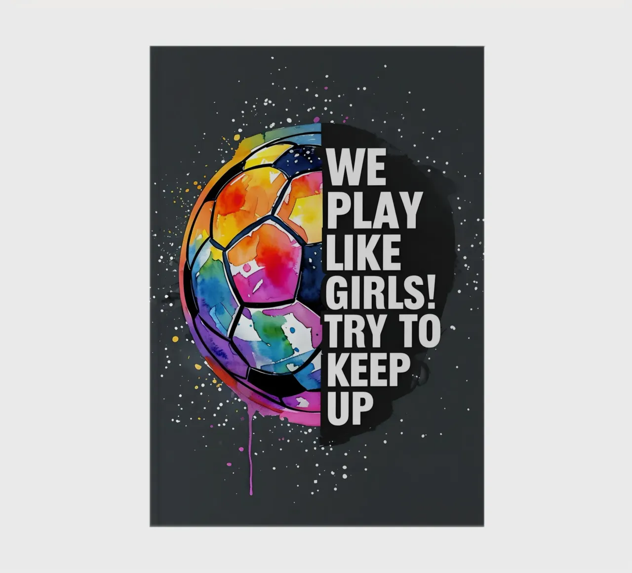 Colorful Soccer Ball with Text notebook by 🥝 KIWI STORE