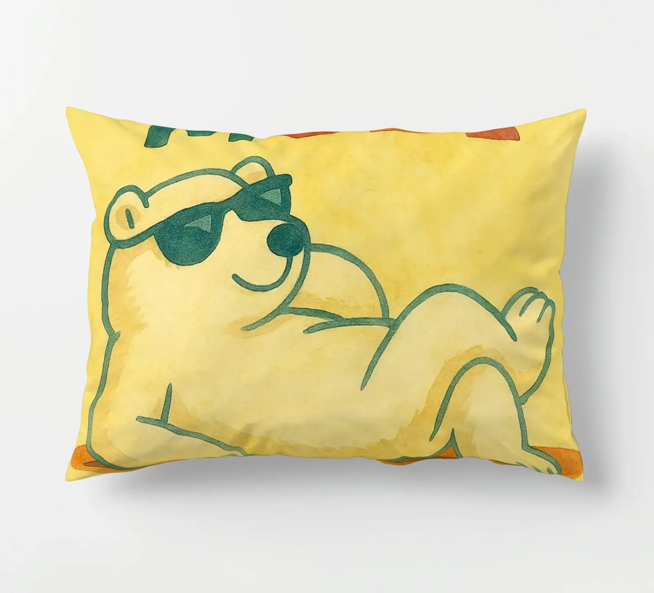 pittura artistica dell'orso in modalità chill cuscino da Mutiaram
