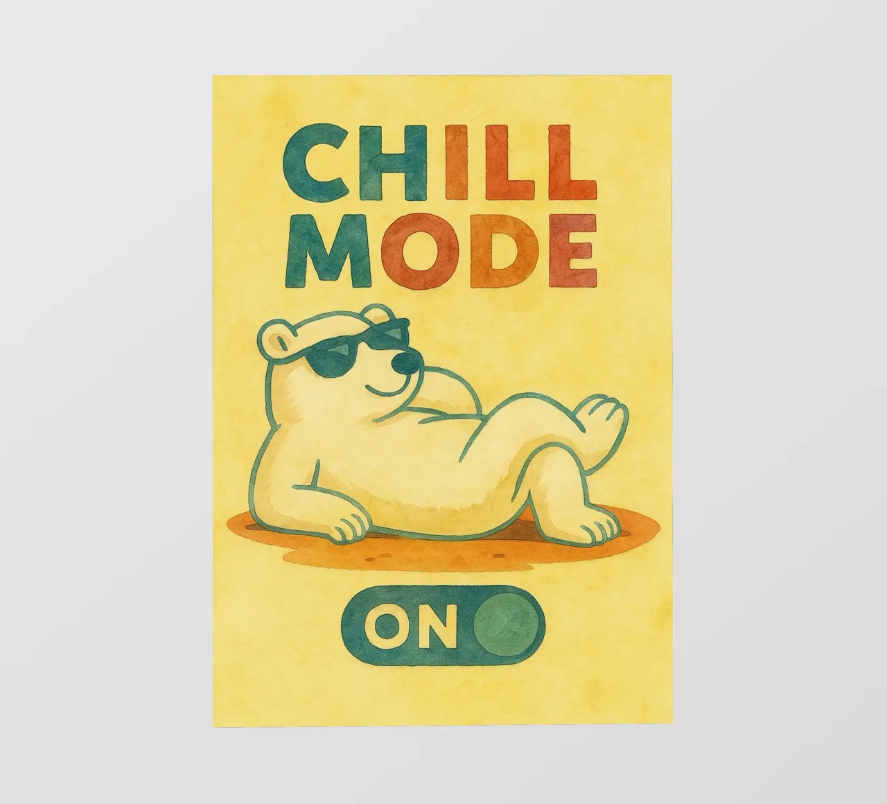 pittura artistica dell'orso in modalità chill telo in pvc da Mutiaram