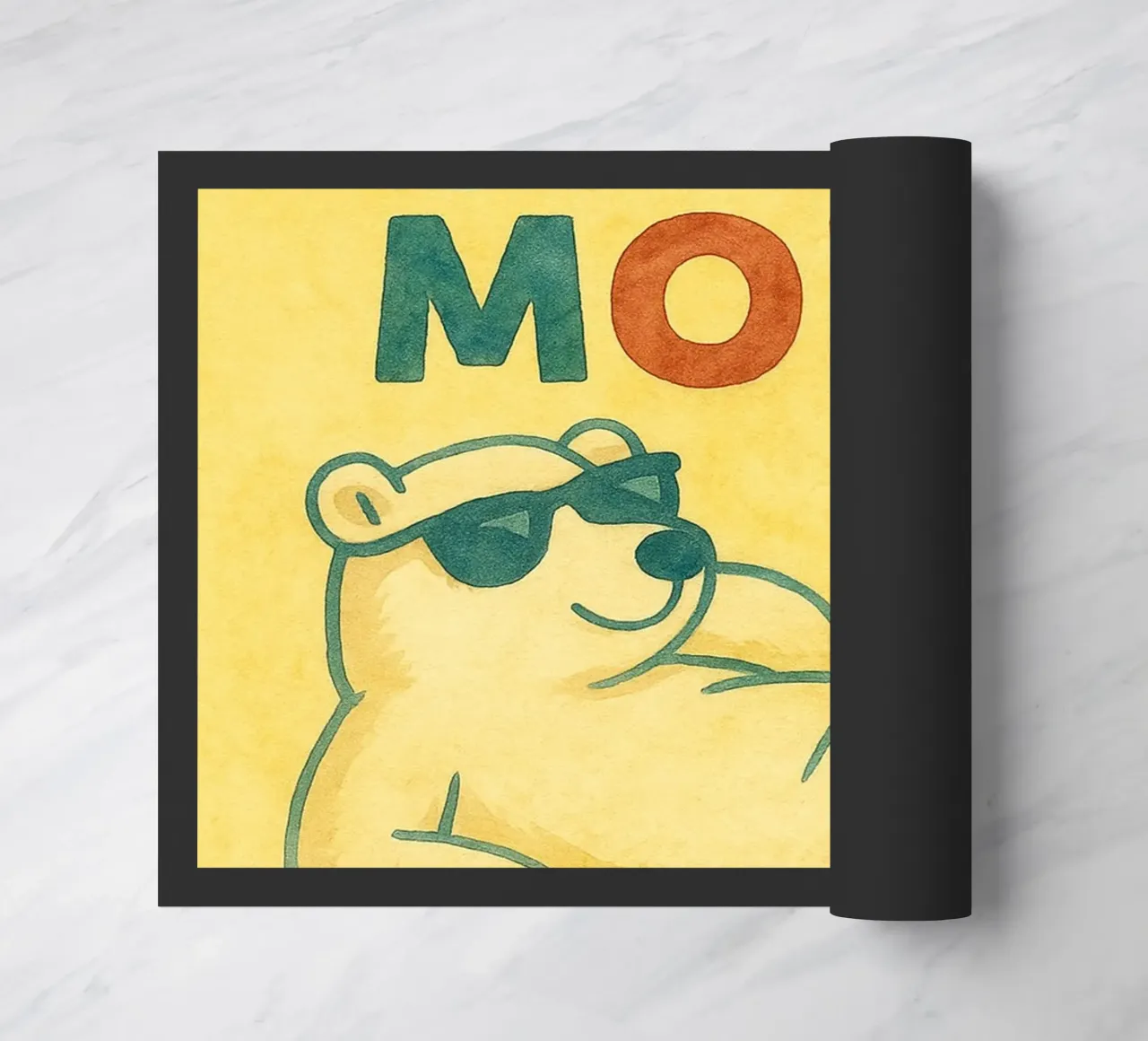 pittura artistica dell'orso in modalità chill zerbino da Mutiaram