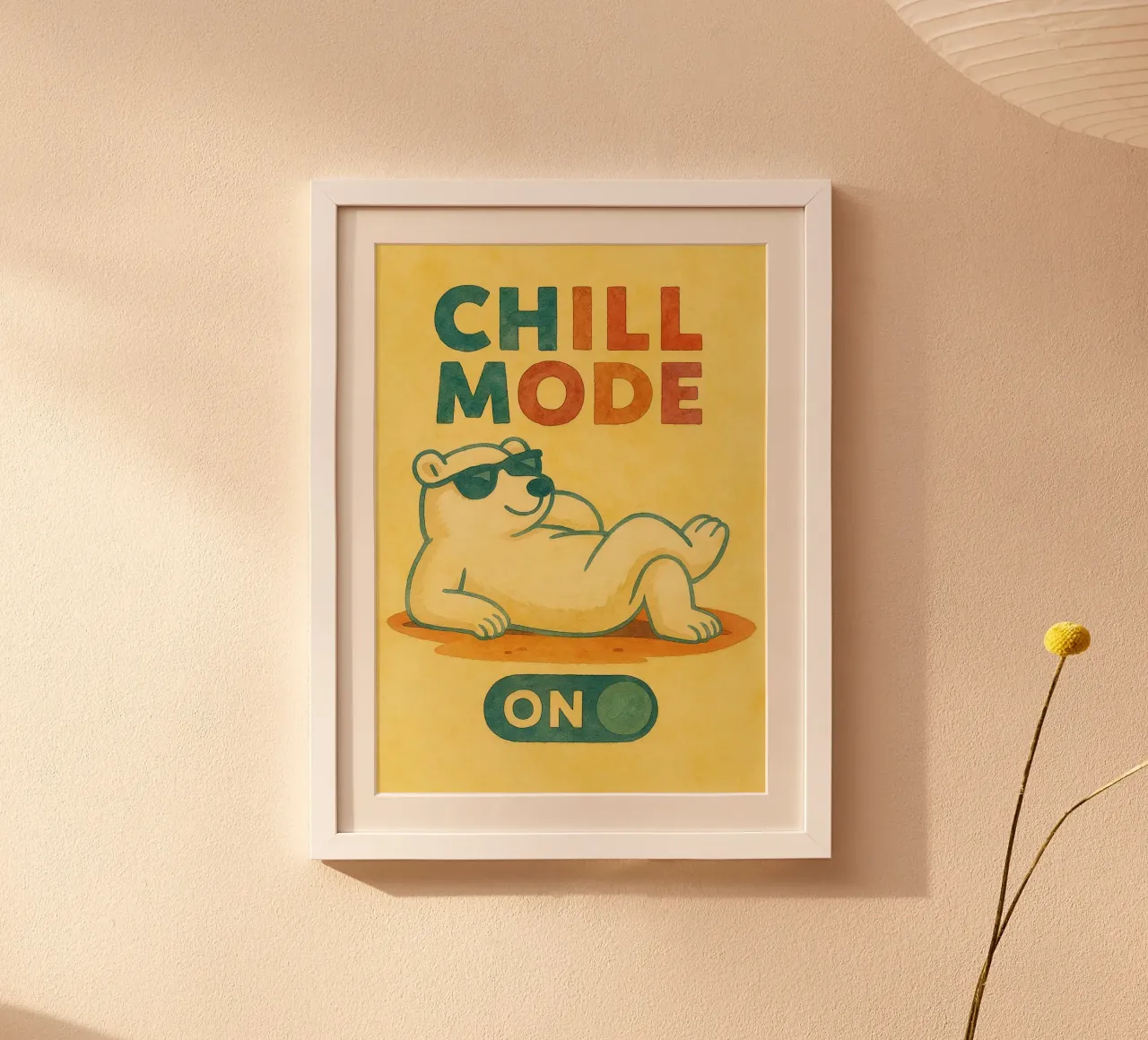pittura artistica dell'orso in modalità chill poster da Mutiaram