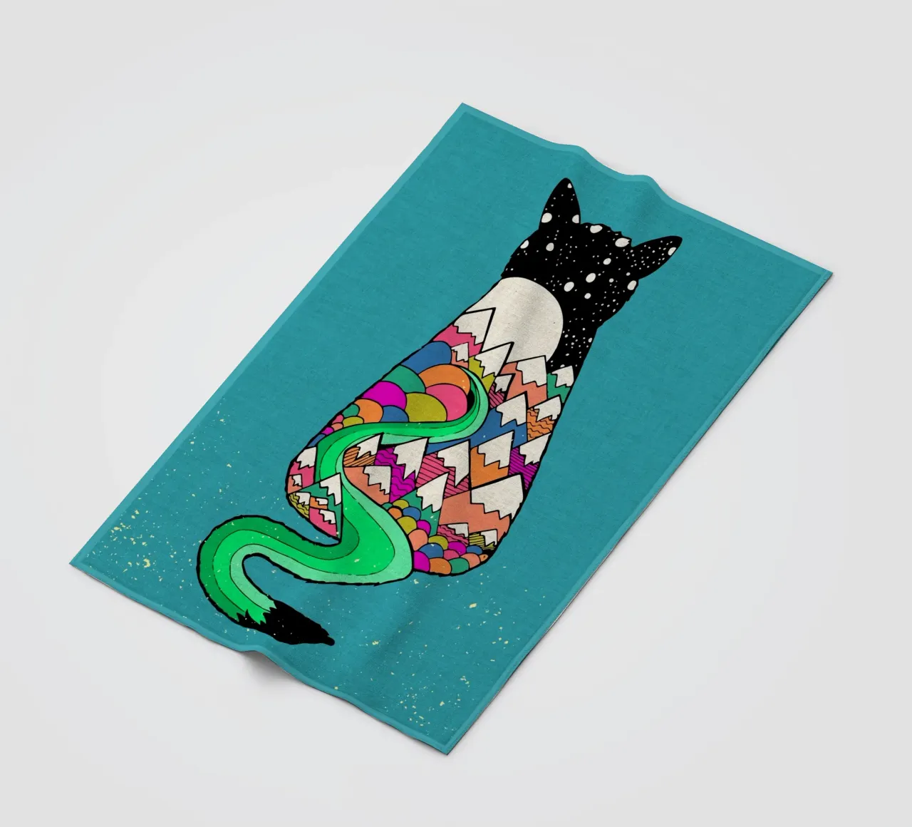 Catscape fleece blanket by Ashley Studio