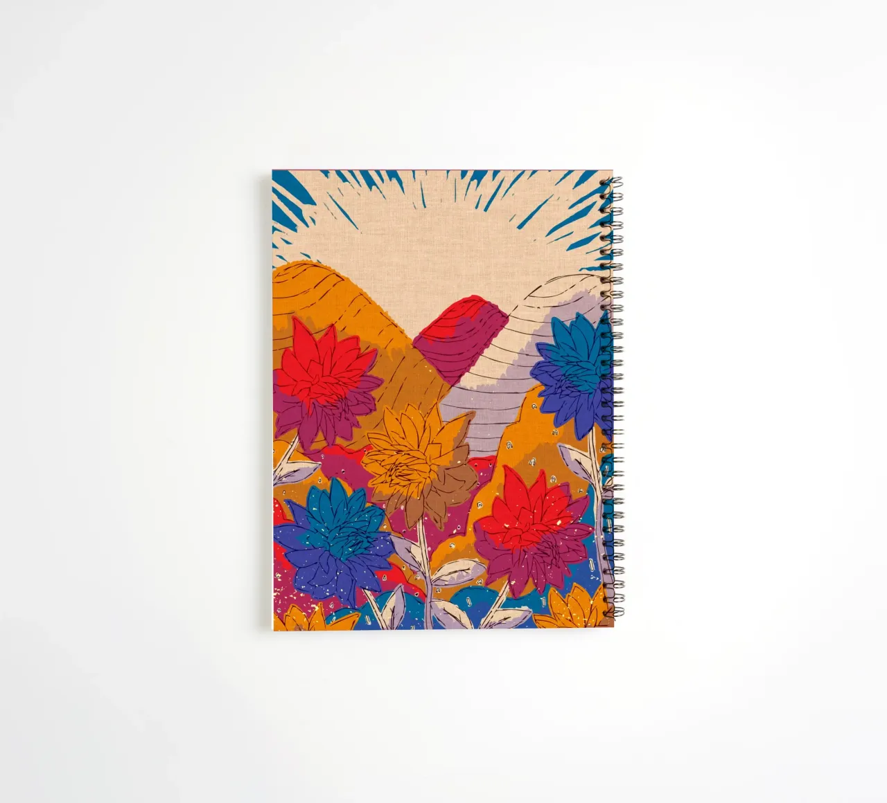 Flower hills spiral notebook by Ashley Studio