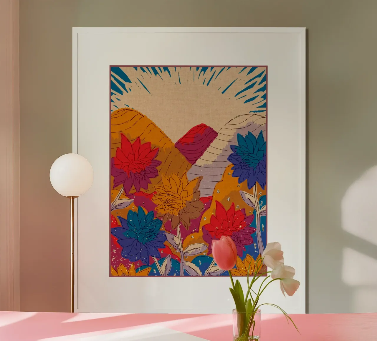 Flower hills hahnemühle by Ashley Studio