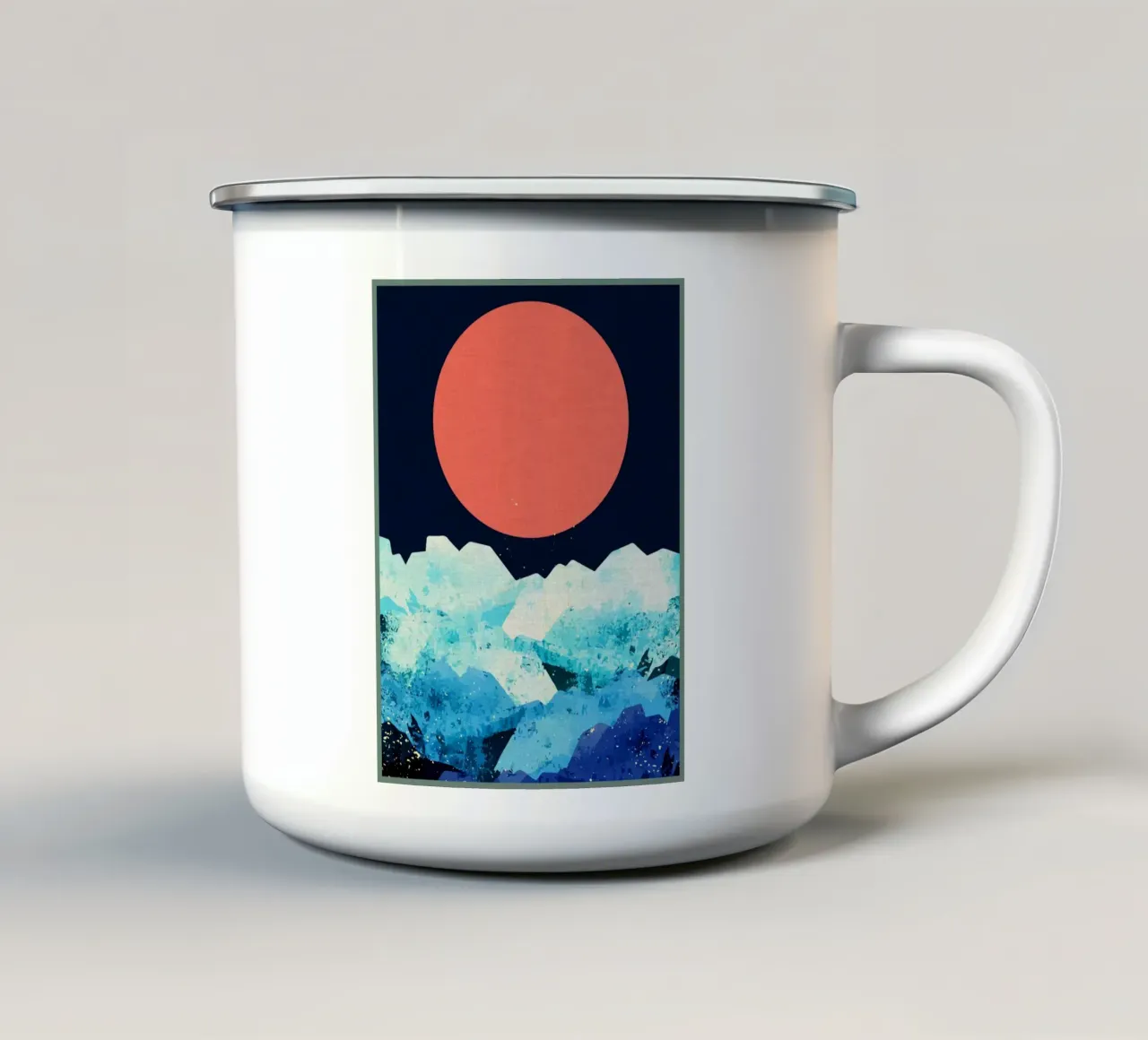 Un mare freddo di primavera tazza in smalto da Ashley Studio