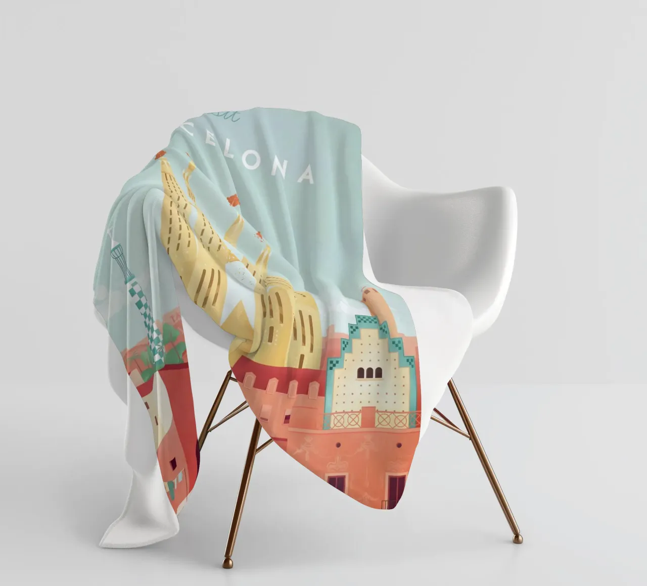 città pacifica coperta in pile da damon store