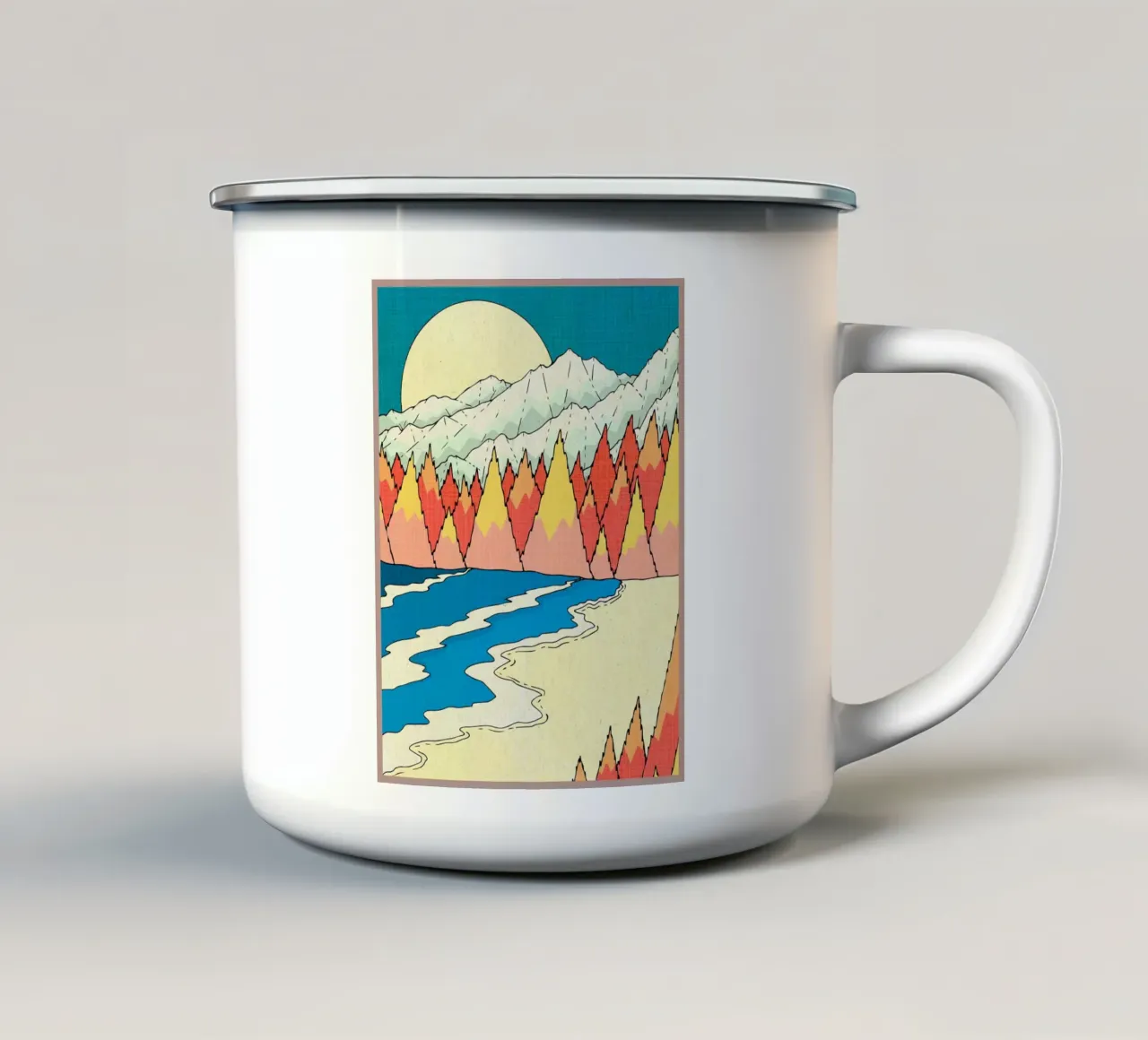 Spiaggia di montagna tazza in smalto da GaryStudio