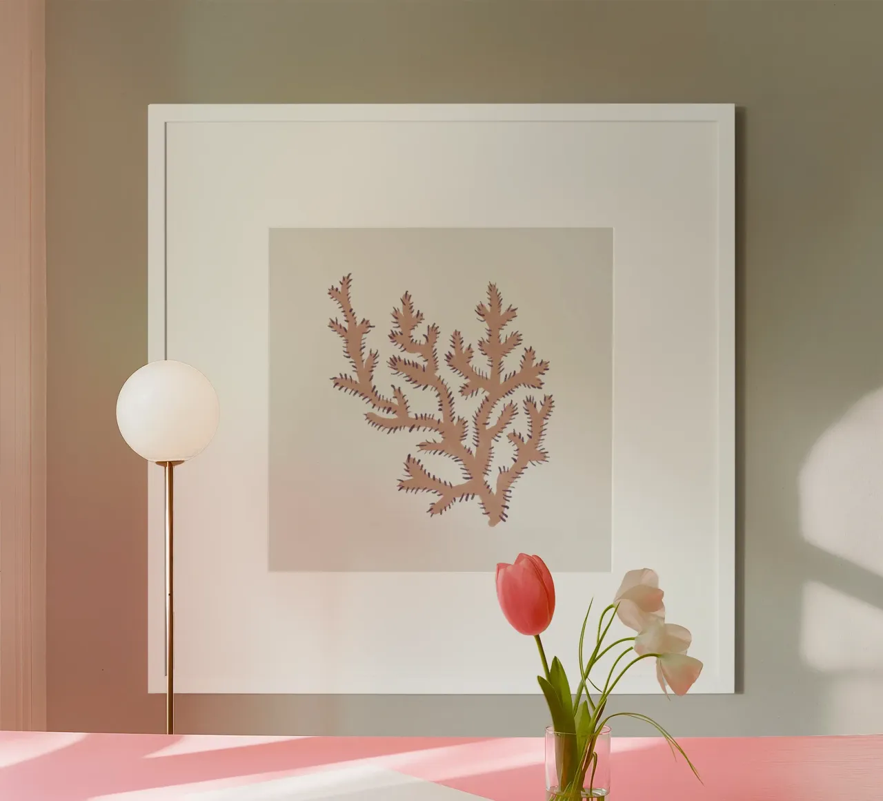 Sea Study No 37 (Square) poster con telaio in plastica da treechild