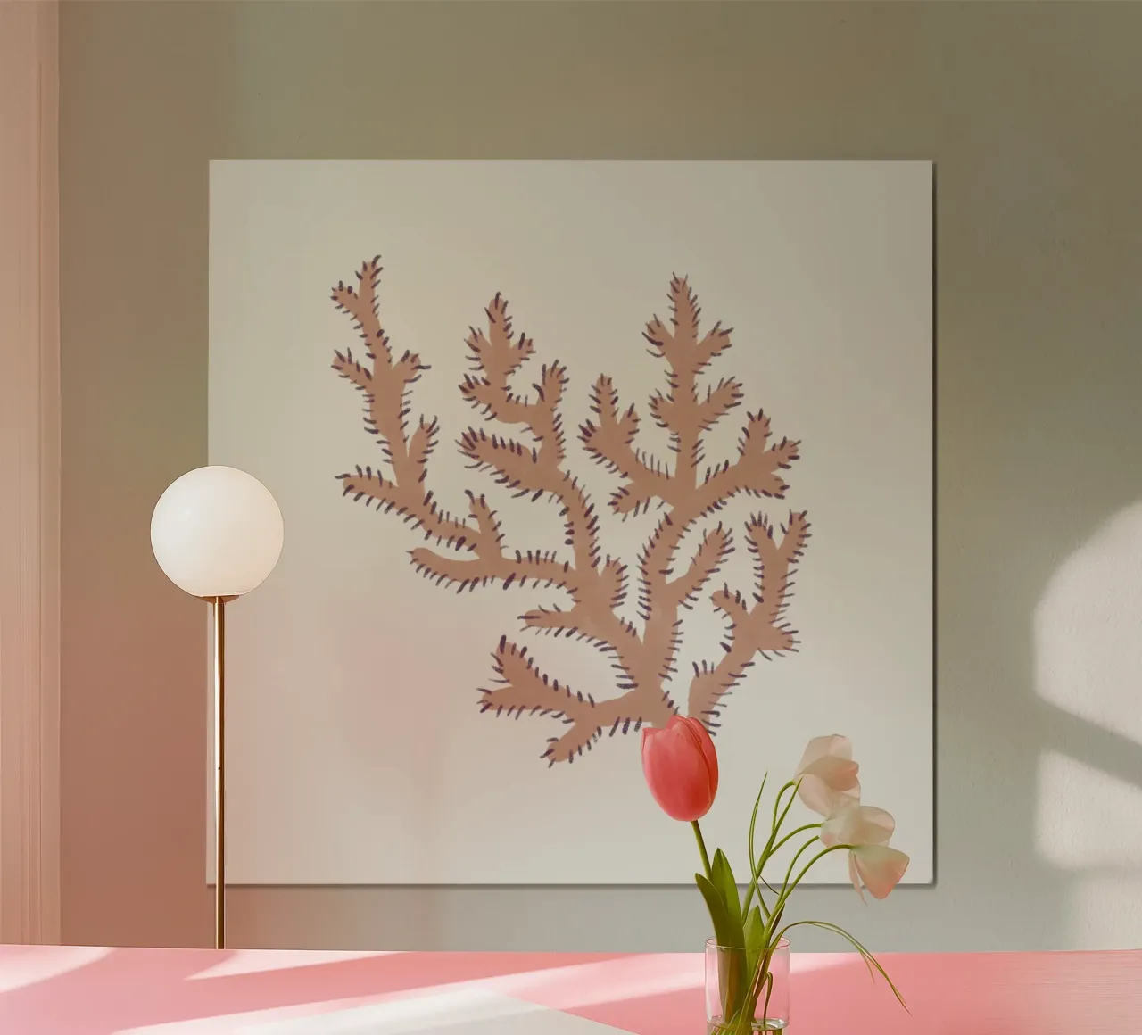 Sea Study No 37 (Square) poster con telaio in plastica da treechild