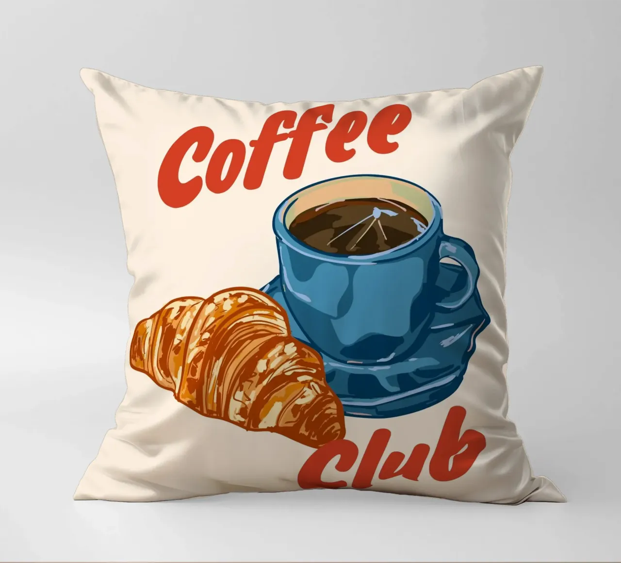 Coffee Club – Espresso & Croissant cuscino da EDMPROJECT