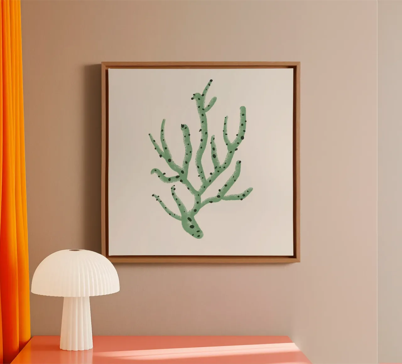 Sea Study No 39 (Square) canvas with Floater frame by treechild