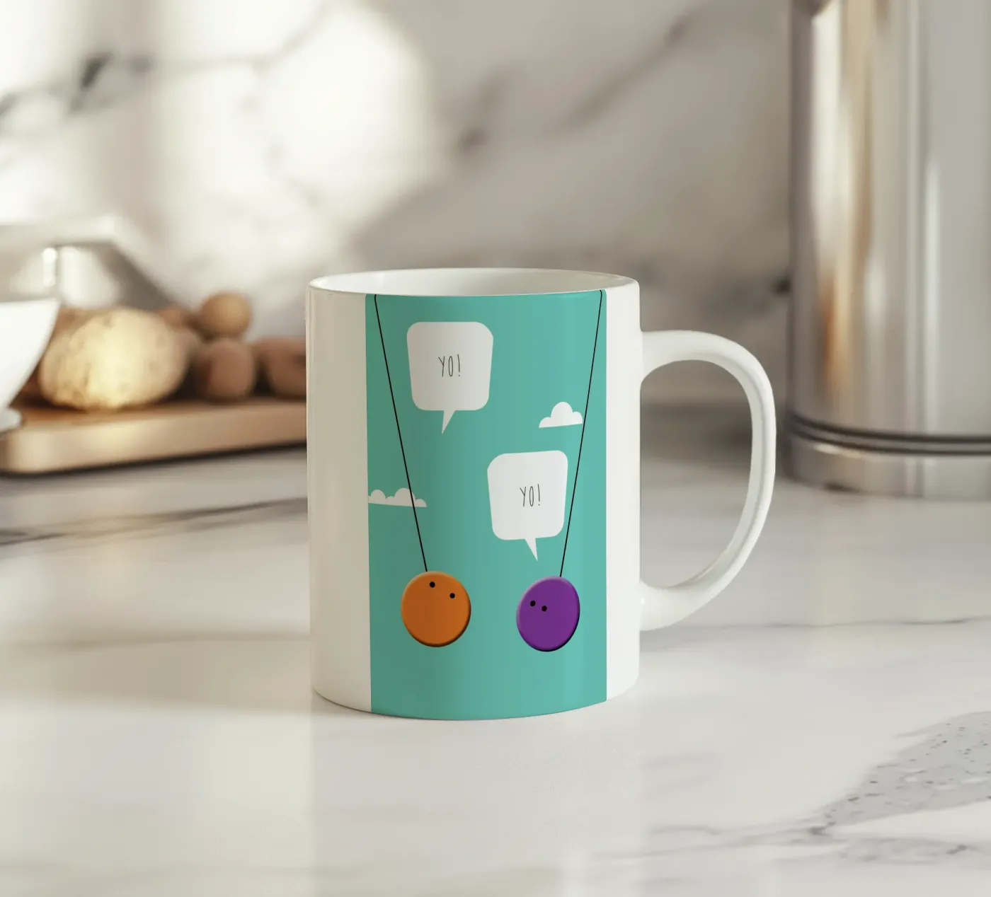 YoYo ceramic mug by Trabolt Design
