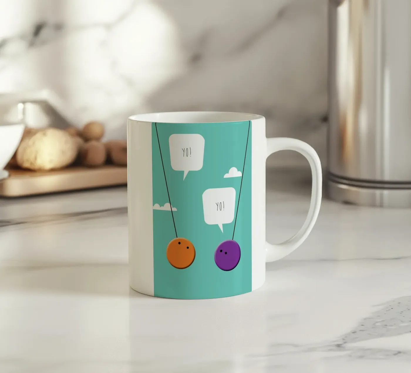 YoYo ceramic mug by Trabolt Design
