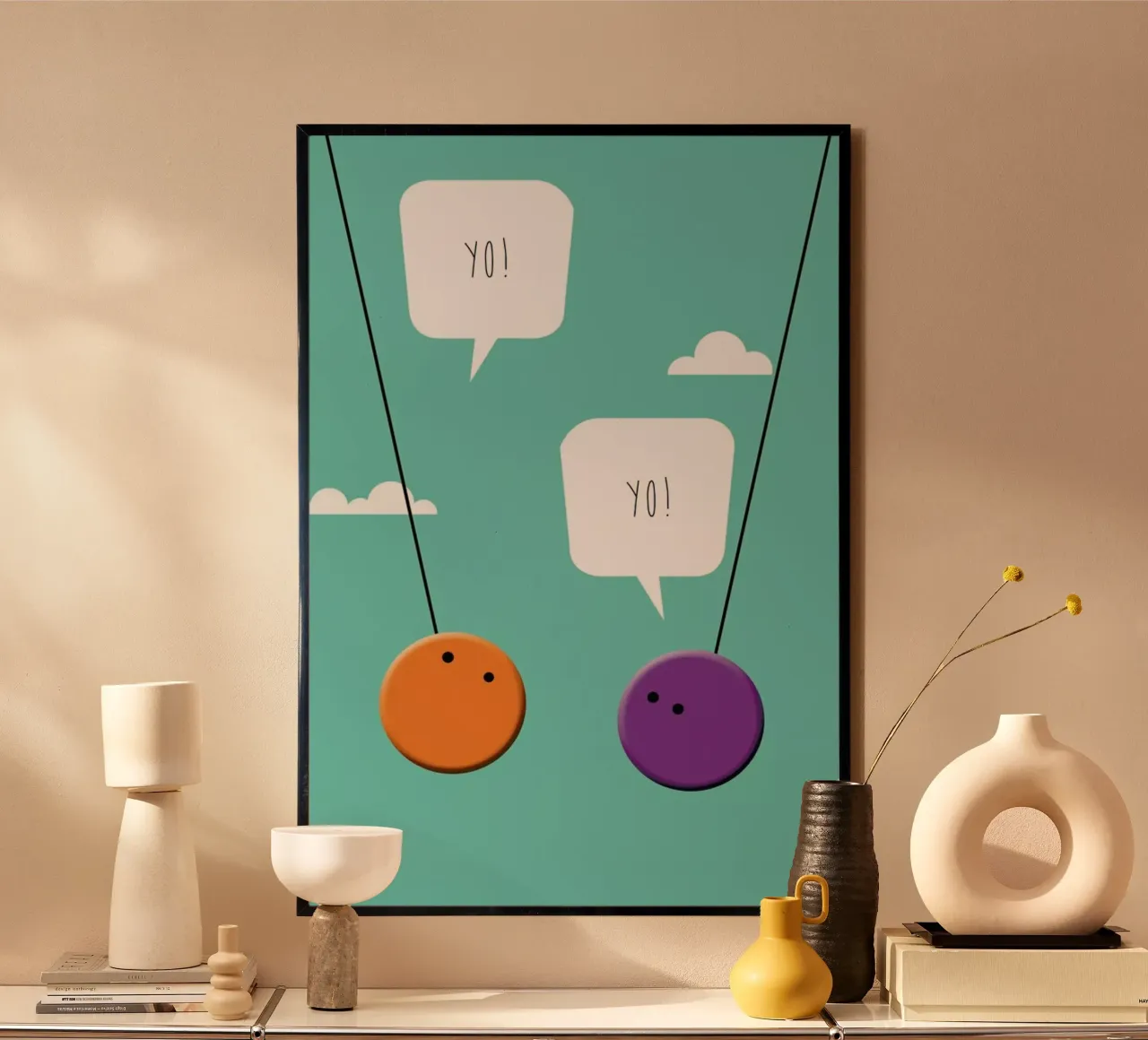 YoYo poster con telaio in alluminio da Trabolt Design