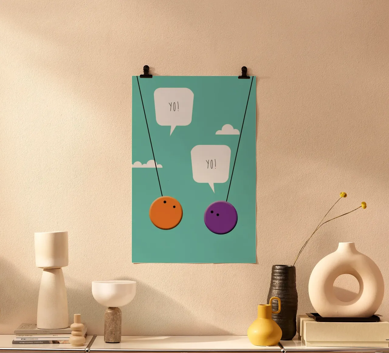 YoYo poster con telaio in alluminio da Trabolt Design