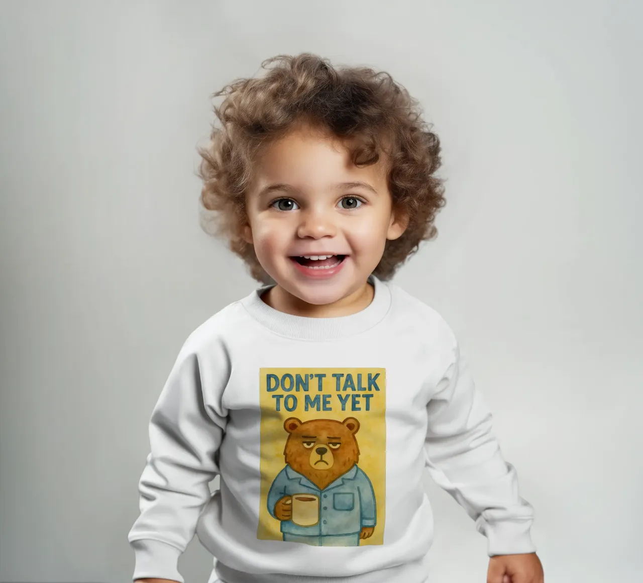 Sprich mich noch nicht an Bärenkunst Gemälde Baby Sweatshirt von Mutiaram