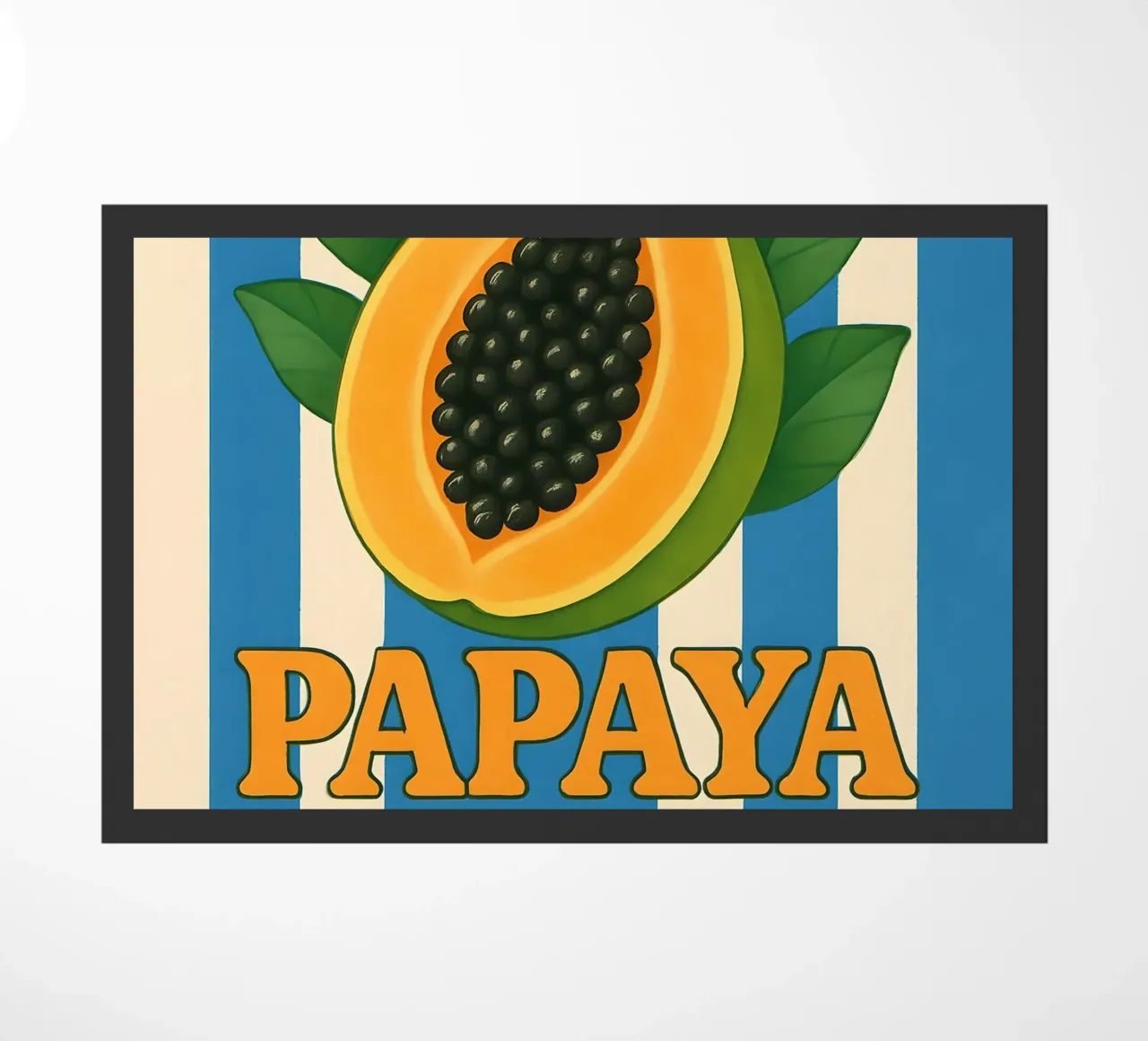 Papaya Festival doormat by 🥝 KIWI STORE