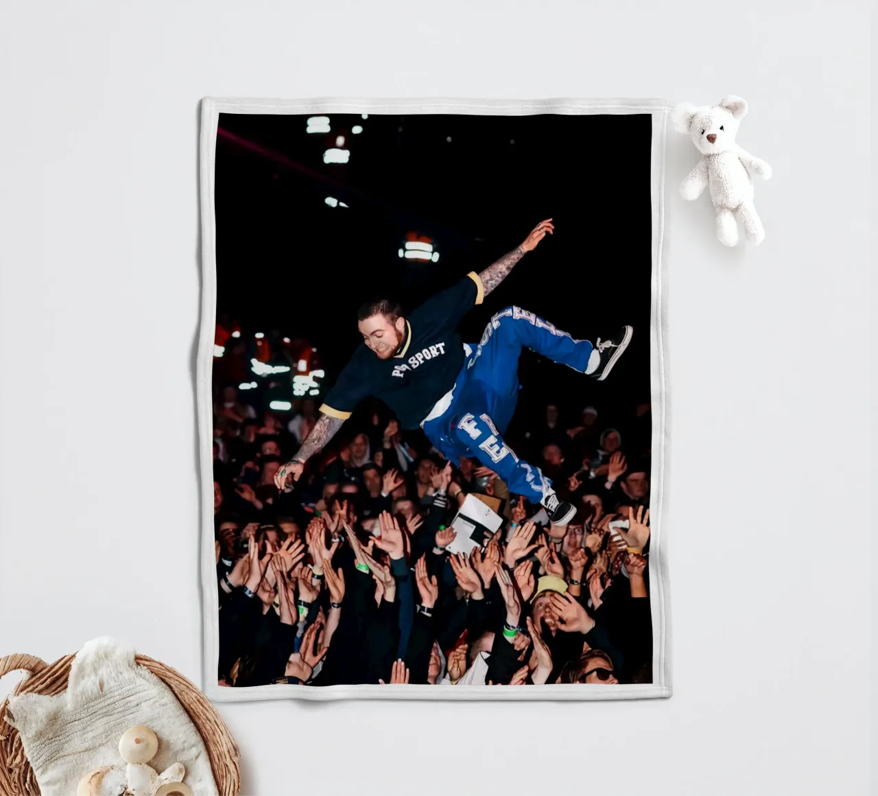 Concerto di salto in alto Mac Miller coperta in pile da softseilish