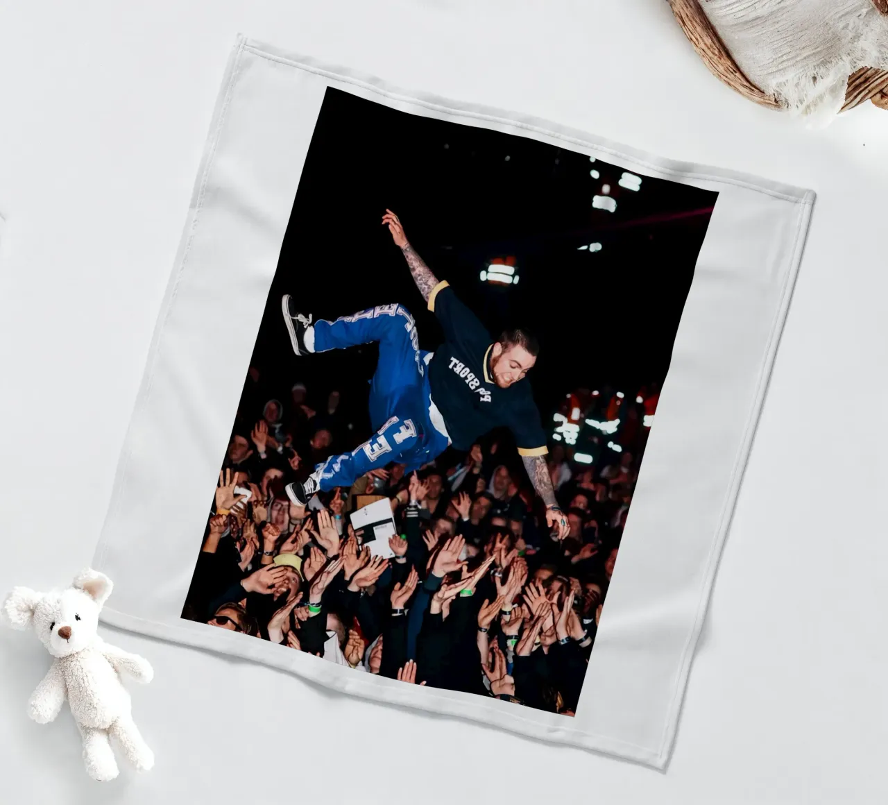 Concerto di salto in alto Mac Miller coperta in pile da softseilish