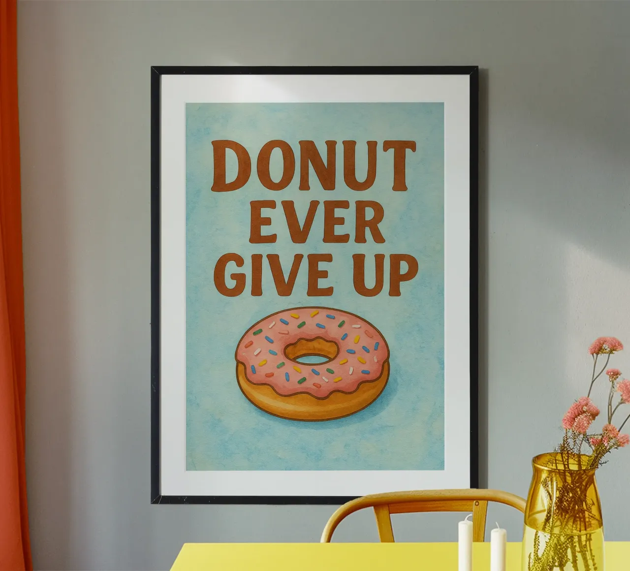 ciambella mai rinunciare alla pittura d'arte poster da Mutiaram