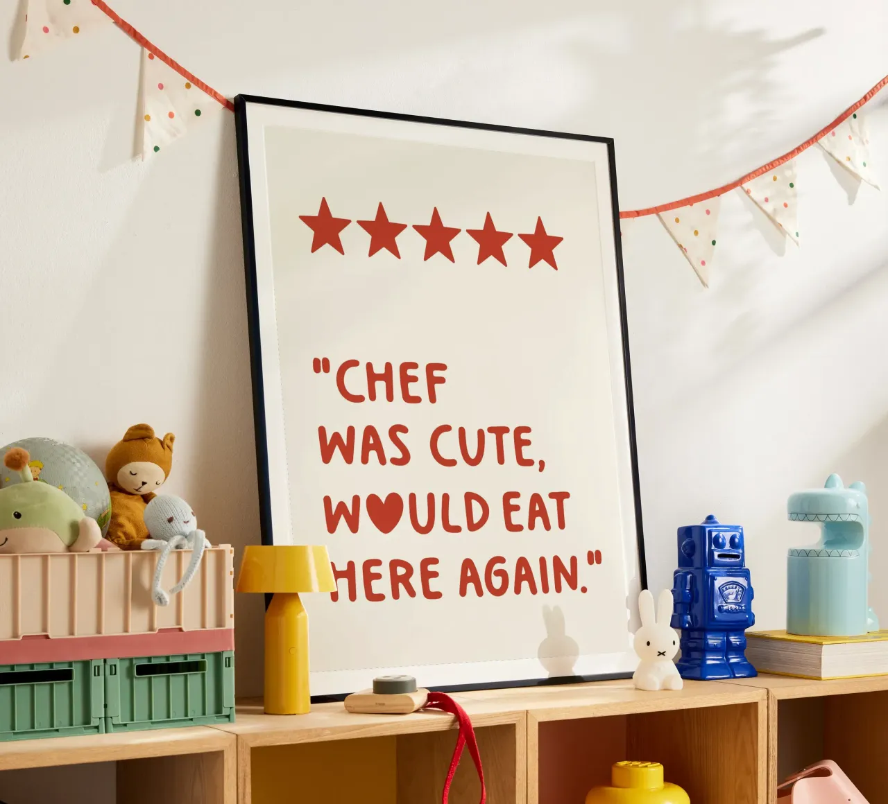 Chef Was Cute Would Eat Here Again Quote poster da Paigaam Studio