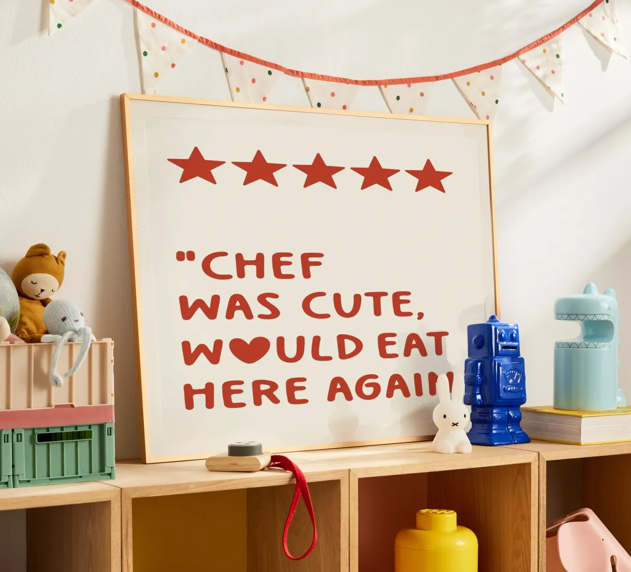 Chef Was Cute Would Eat Here Again Quote poster da Paigaam Studio