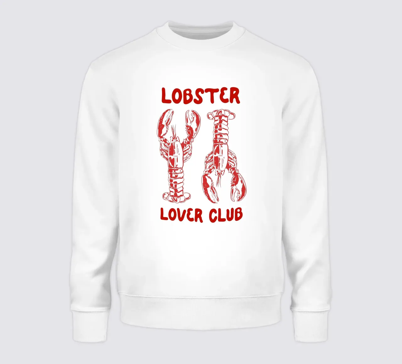 Lobster Lover Club – Nautical Seafood Illustration sweatshirt by EDMPROJECT