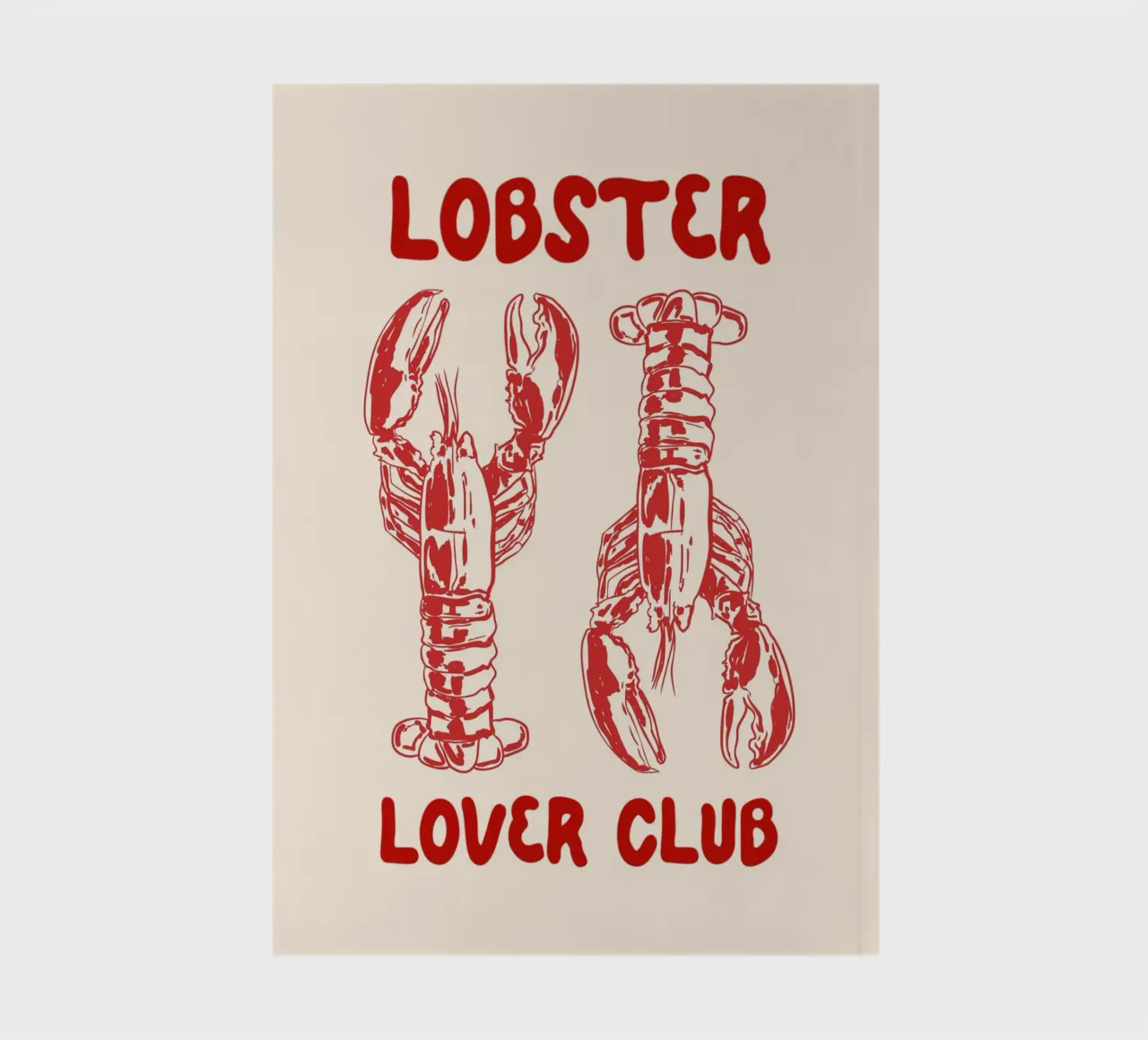 Lobster Lover Club – Nautical Seafood Illustration notebook by EDMPROJECT