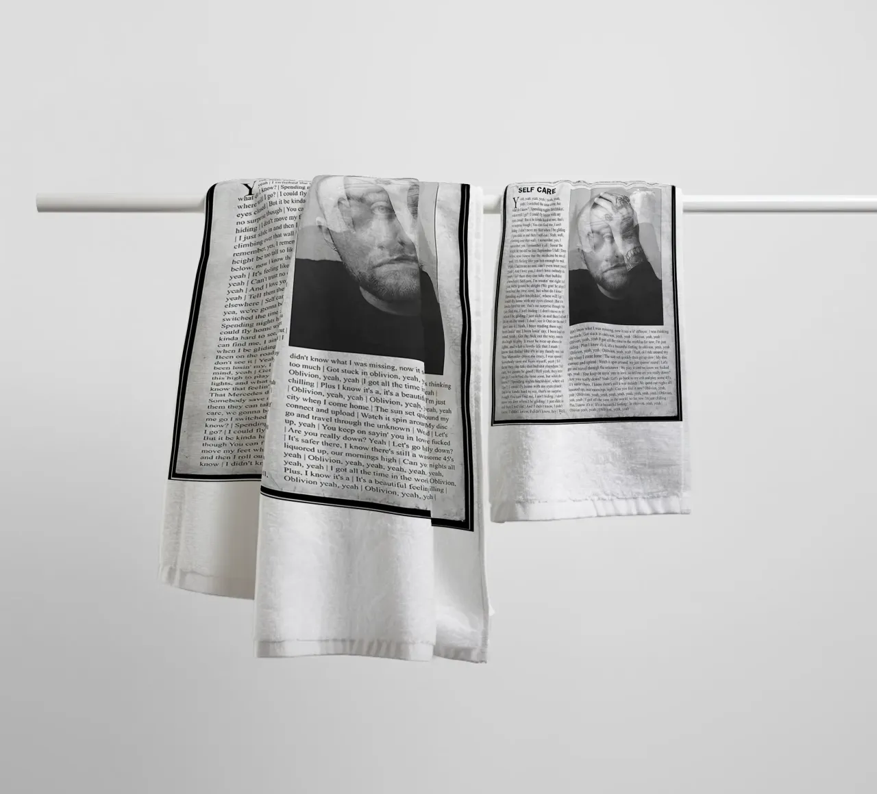 Cura di sé Mac Miller Giornale asciugamano da bagno da softseilish