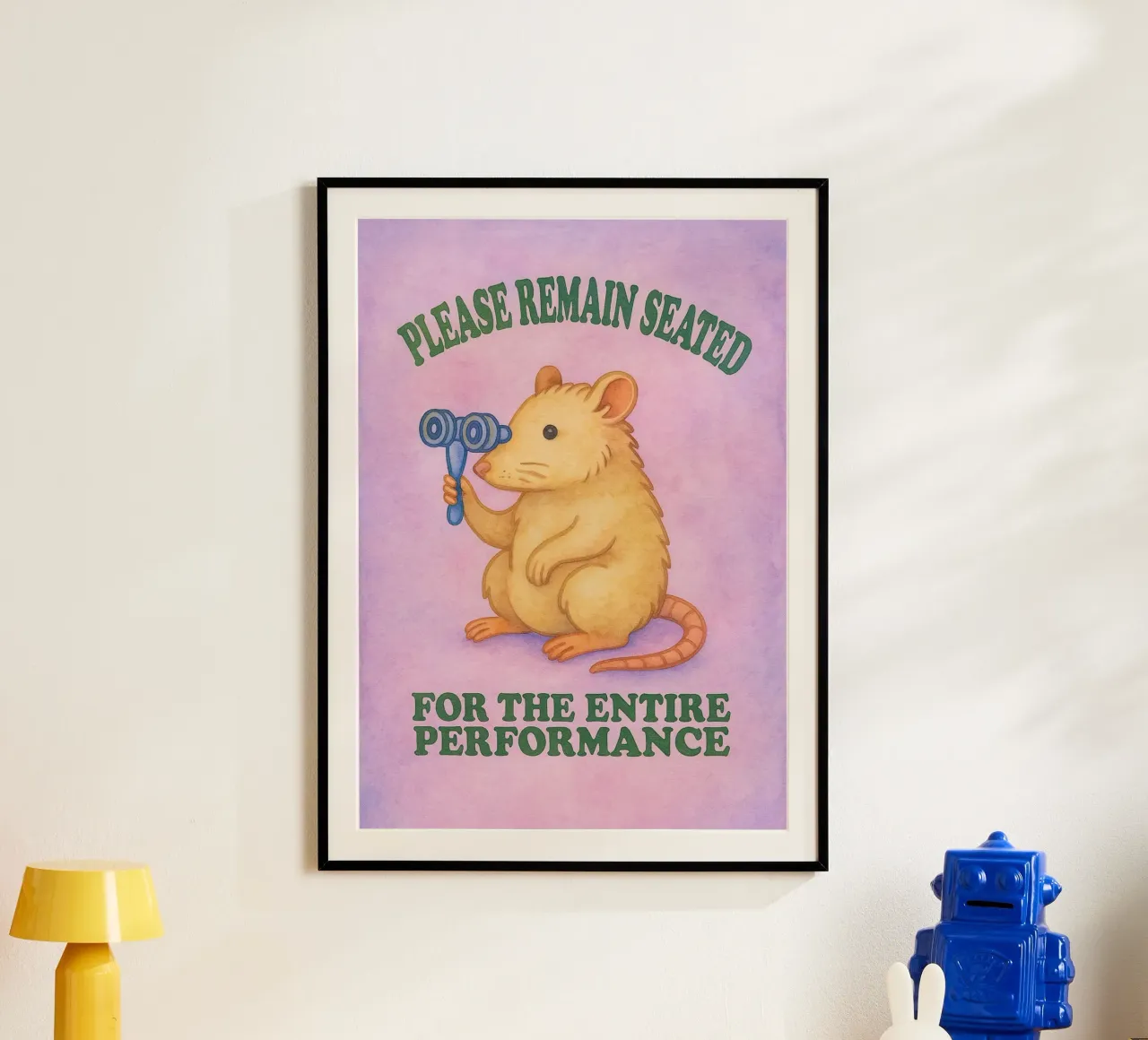 pittura d'arte divertente sui ratti poster da Mutiaram