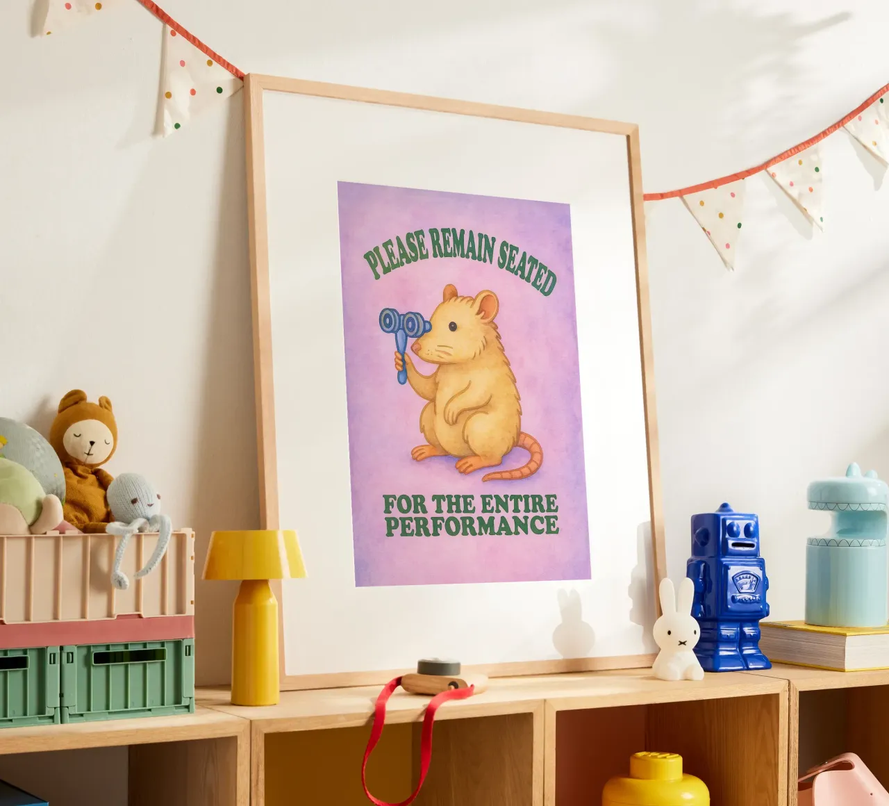 pittura d'arte divertente sui ratti poster da Mutiaram